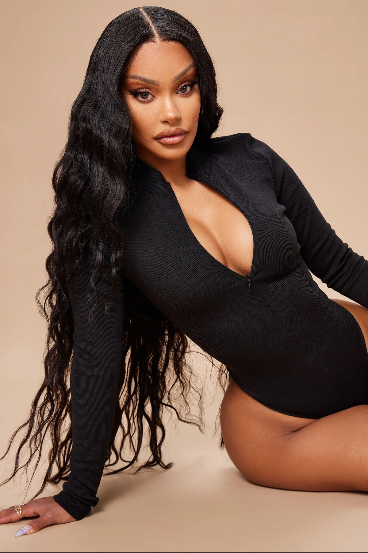 Grind Time Beyond Long Sleeve Bodysuit - Black — Preto