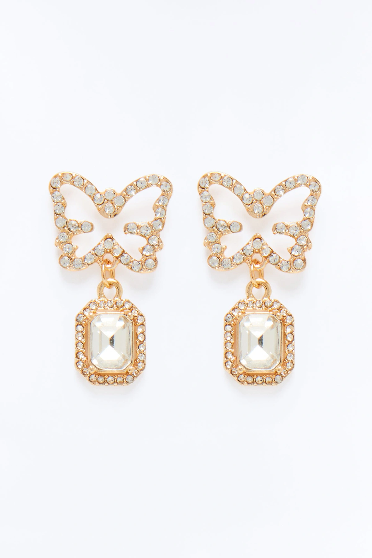 Always With Me Butterfly Stud Earrings - Gold — Dourado