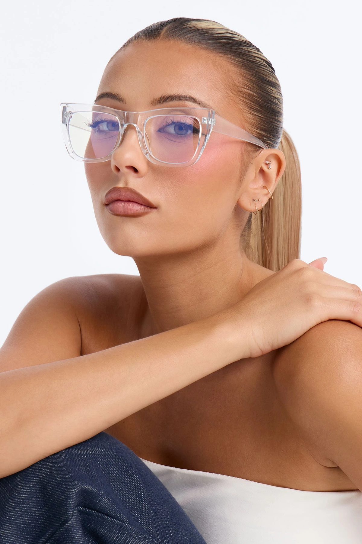 Crystal Clear Persuasion Blue Light Day Glasses - Clear — Clear