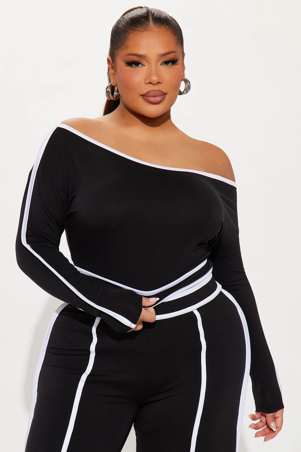 Sporty Moment Pant Set - Black — Preto