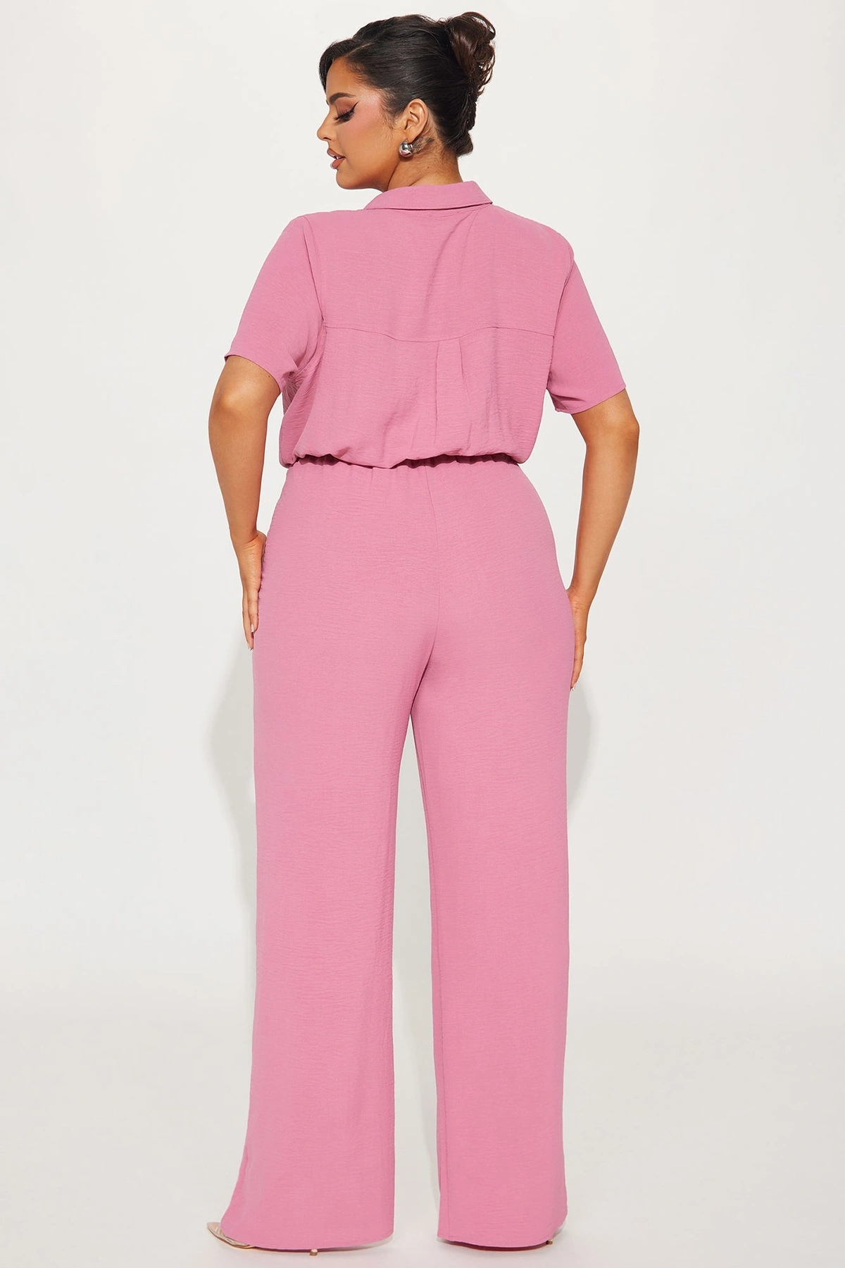 Makenzie Short Sleeve Jumpsuit - Mauve — Malva
