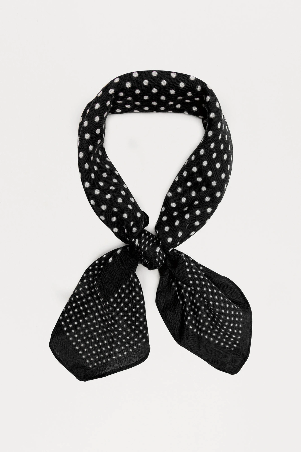 Susie Polka Dot Head Wrap - Black/White — Preto/Branco
