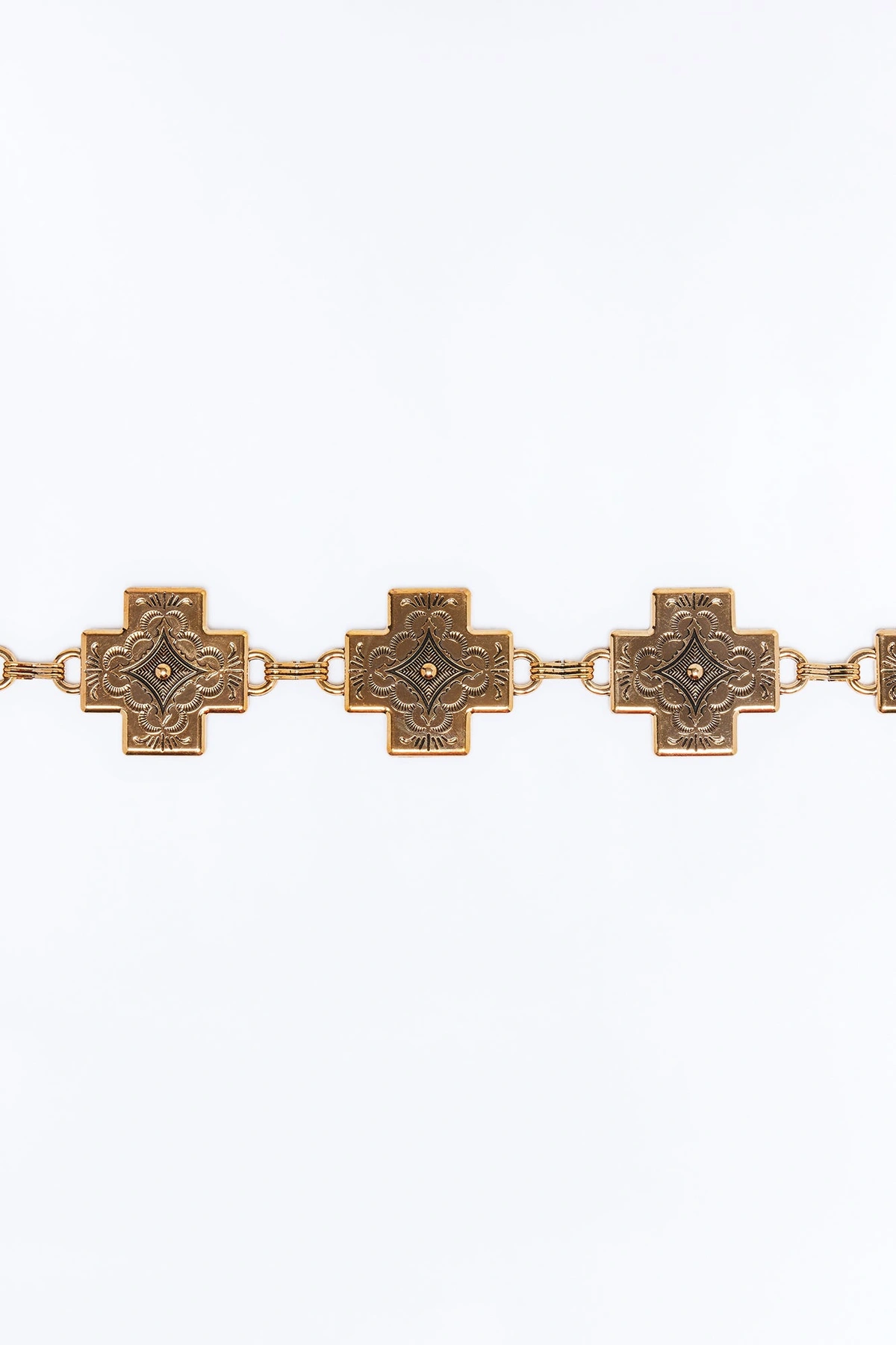 Tracey Cross Western Chain Belt - Brown/combo — Castanho/combinação