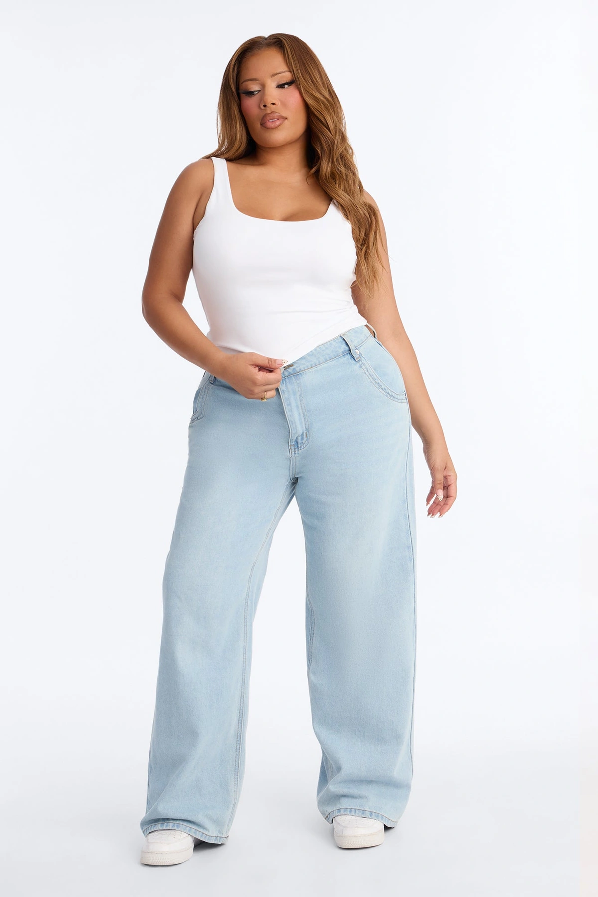 Denise Double Lined Tank - White — Branco