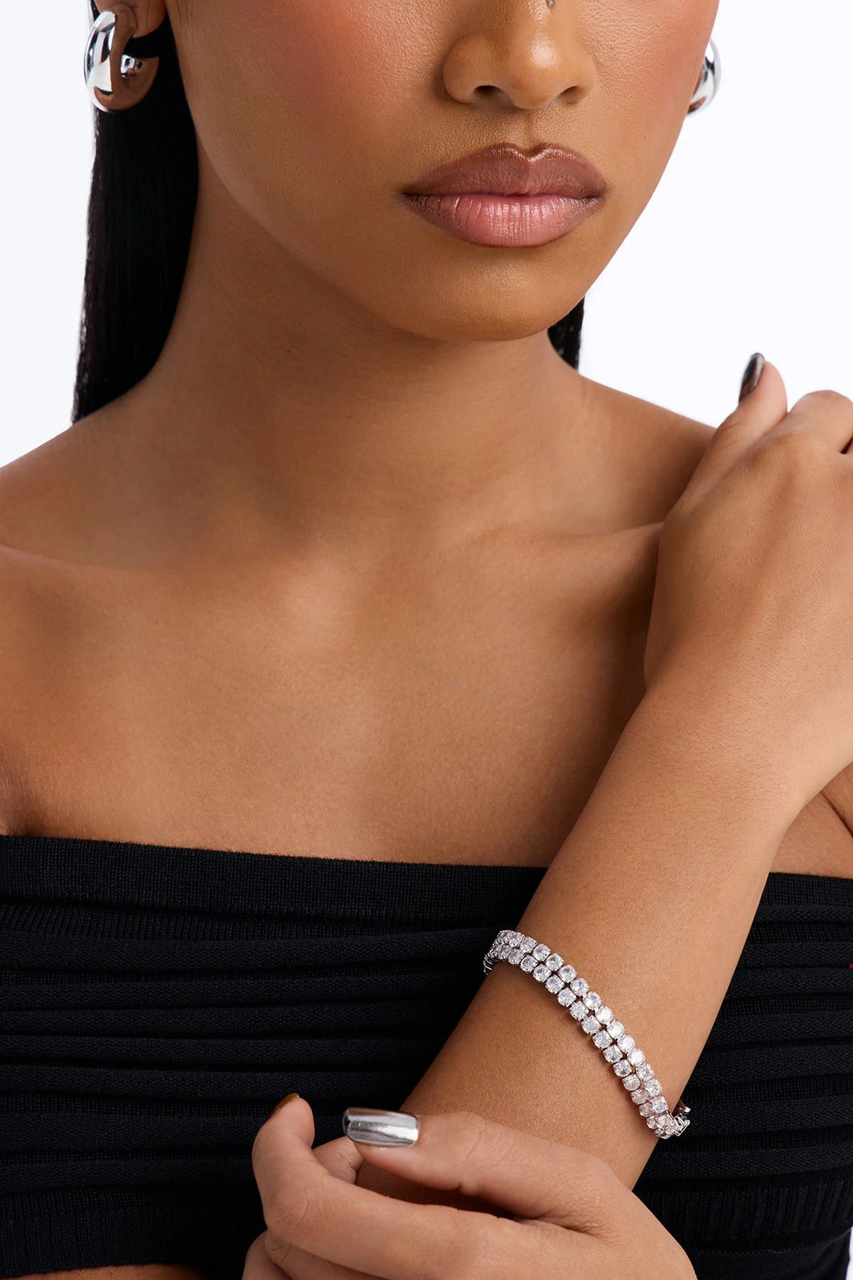 Cubic Zirconia So Dear To Me Bracelet - Silver — Prateado