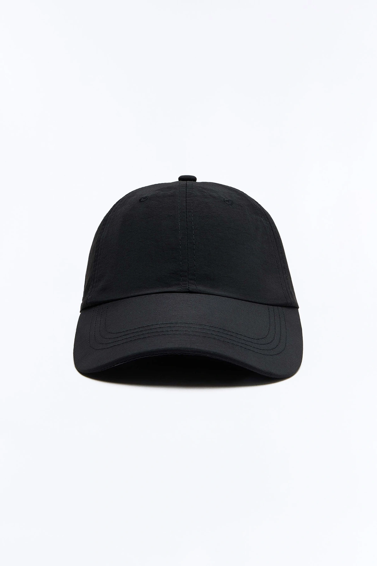 Rain Or Shine Nylon Baseball Hat - Black — Preto