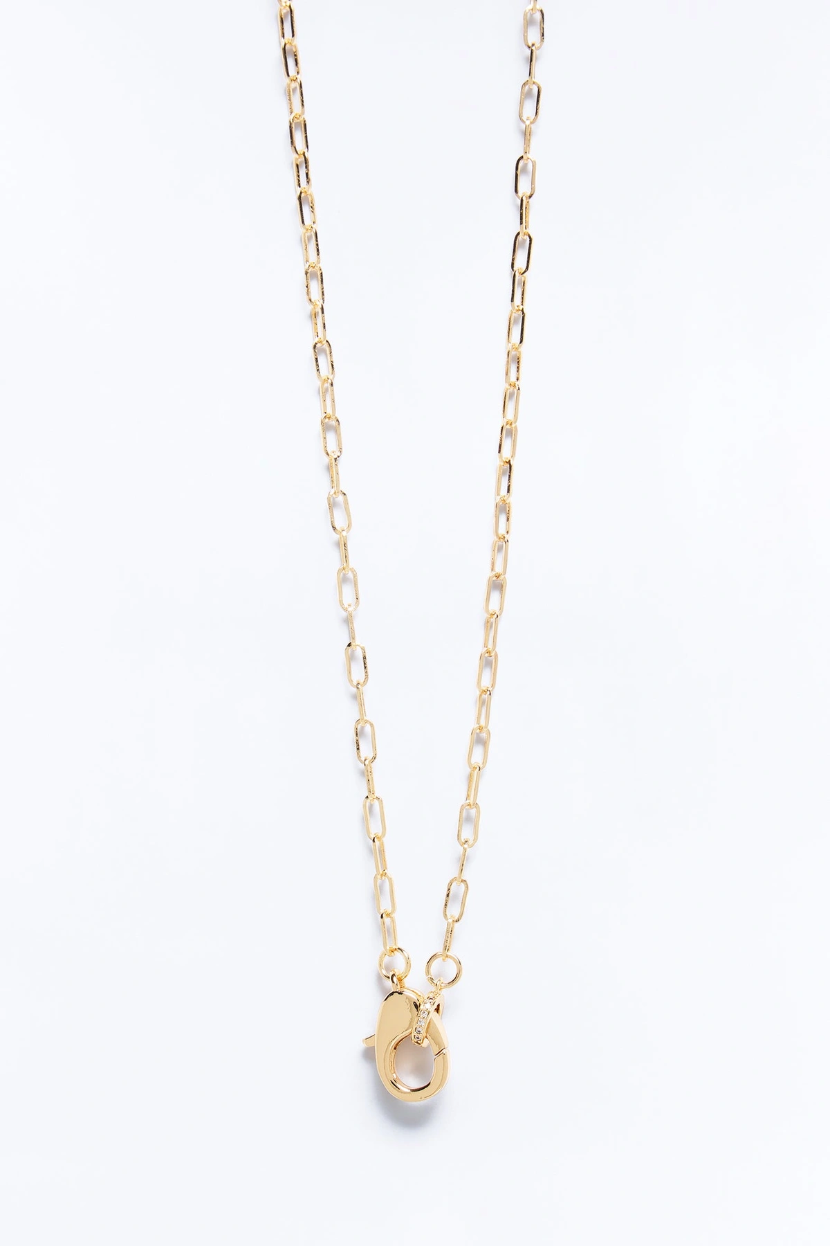 Gotta Lock In Necklace - Gold — Dourado