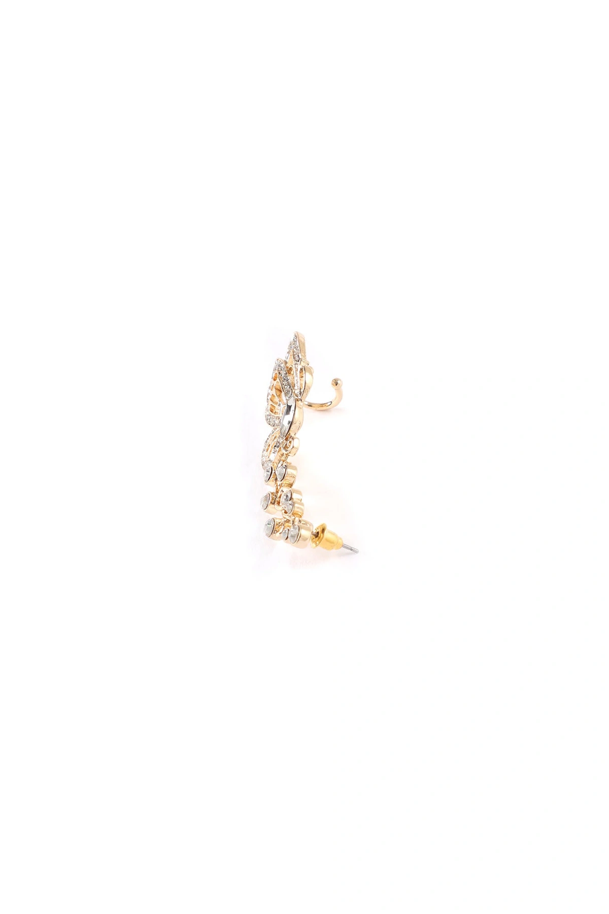 Butterfly On The Line Ear Cuff - Gold — Dourado