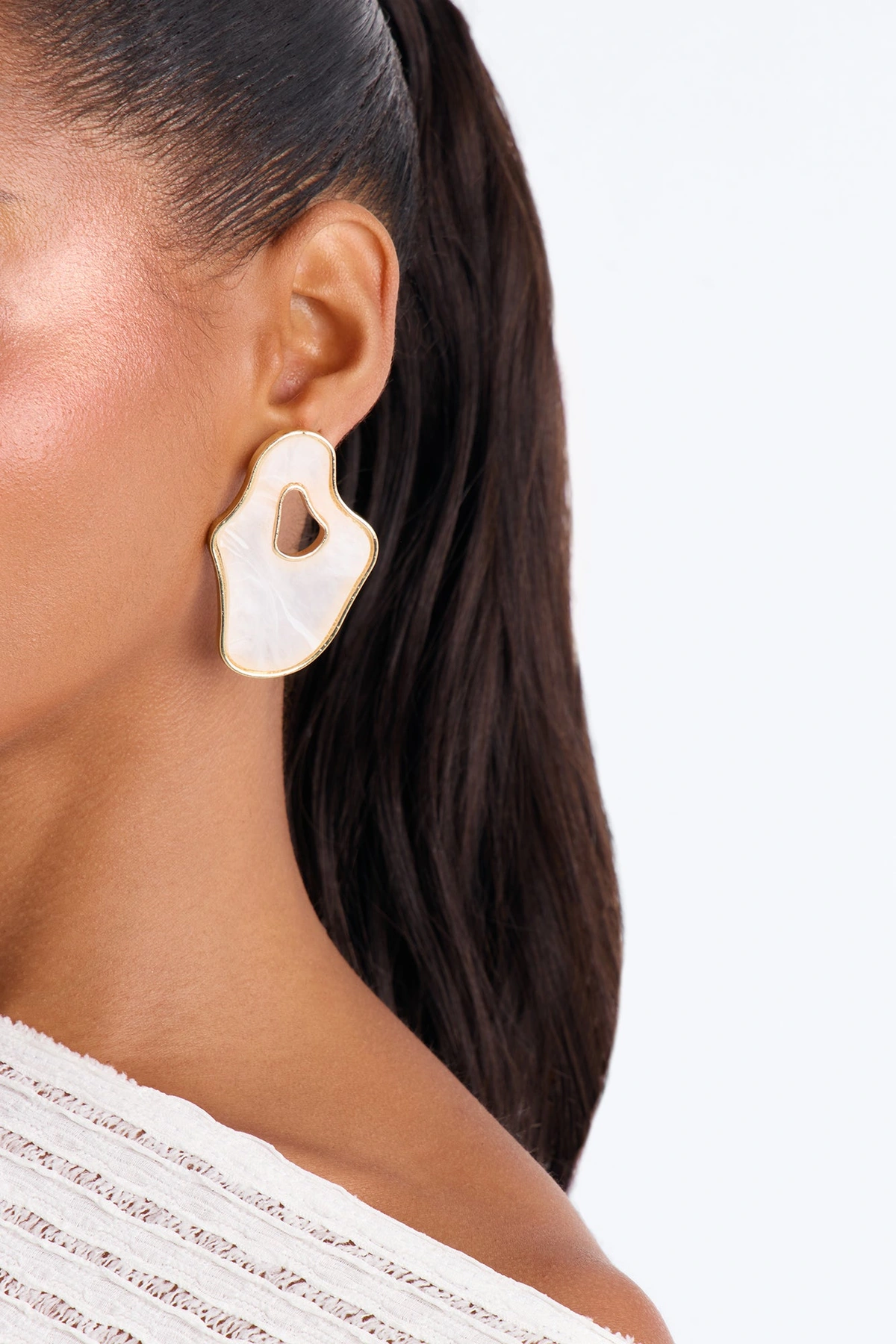 Iris Drop Earrings - Gold/combo — Dourado/combinação