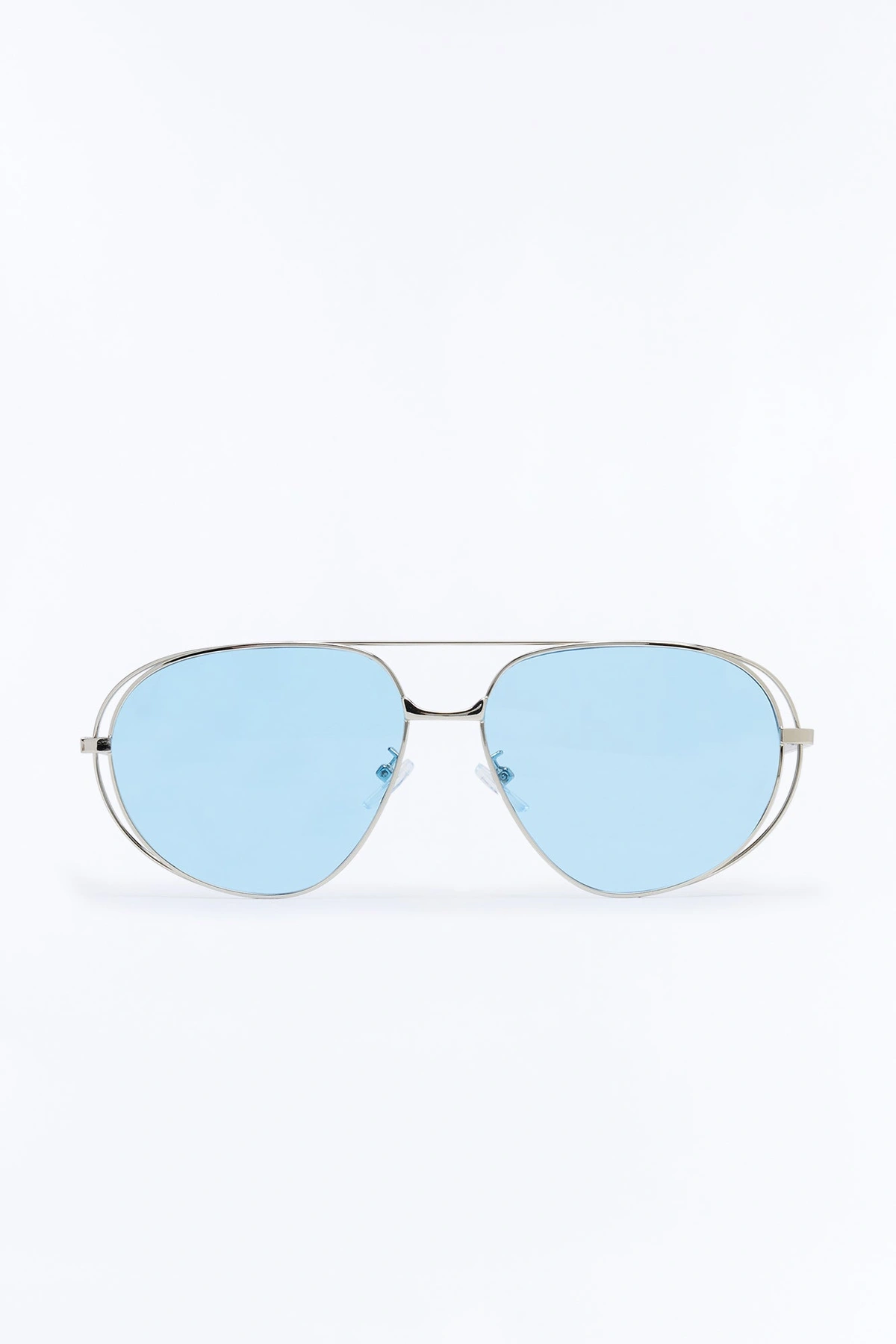 Vivid Vibes Sunglasses - Silver/Blue — Prateado/Azul