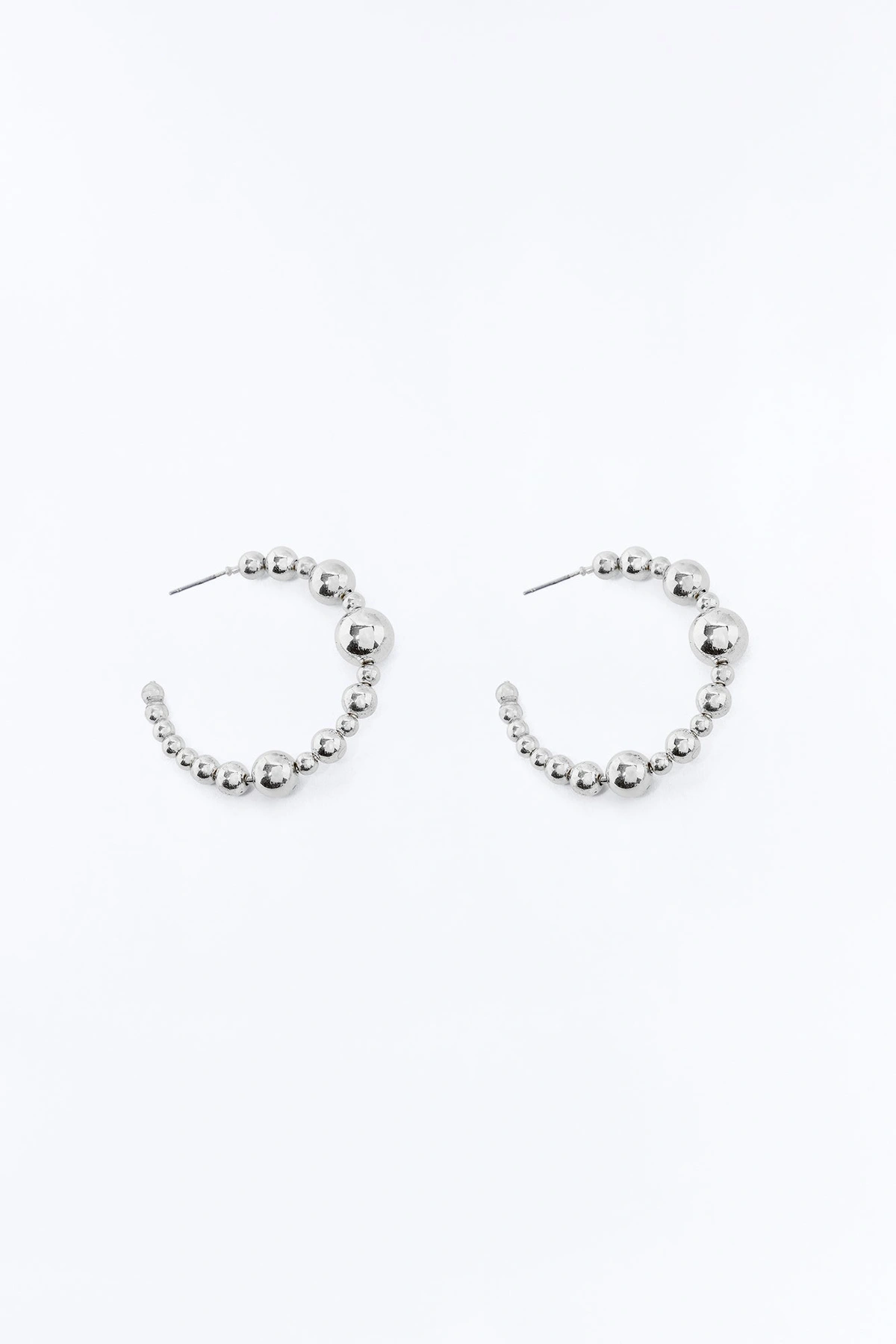 Thought About It Hoop Earrings - Silver — Prateado