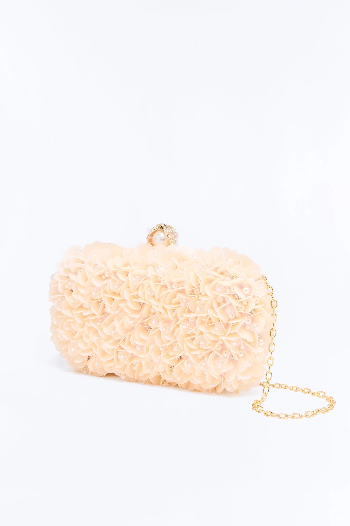 Sparkling Petals Sequin Clutch - Pink — Rosa