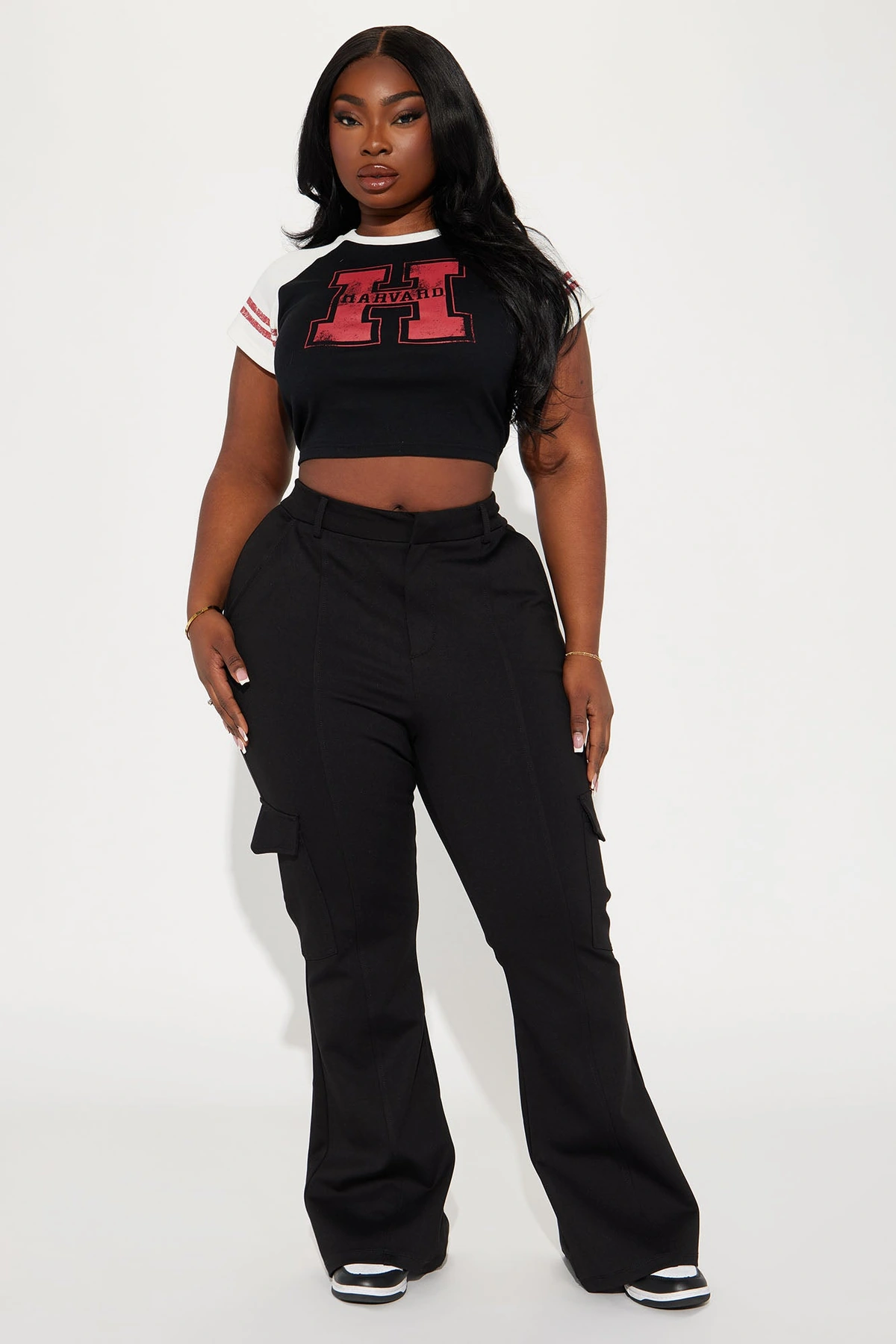 Be About It Flare Cargo Pant - Black — Preto