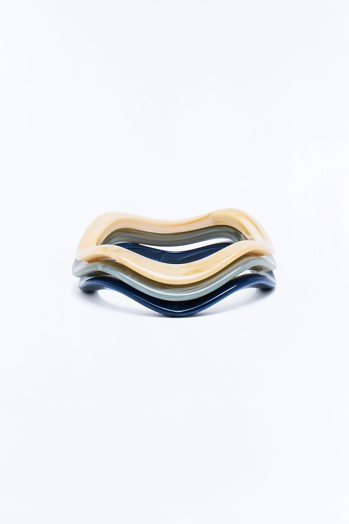 Wave After Wave 3 Piece Bracelet Set - Navy/combo — Azul-marinho/combinação
