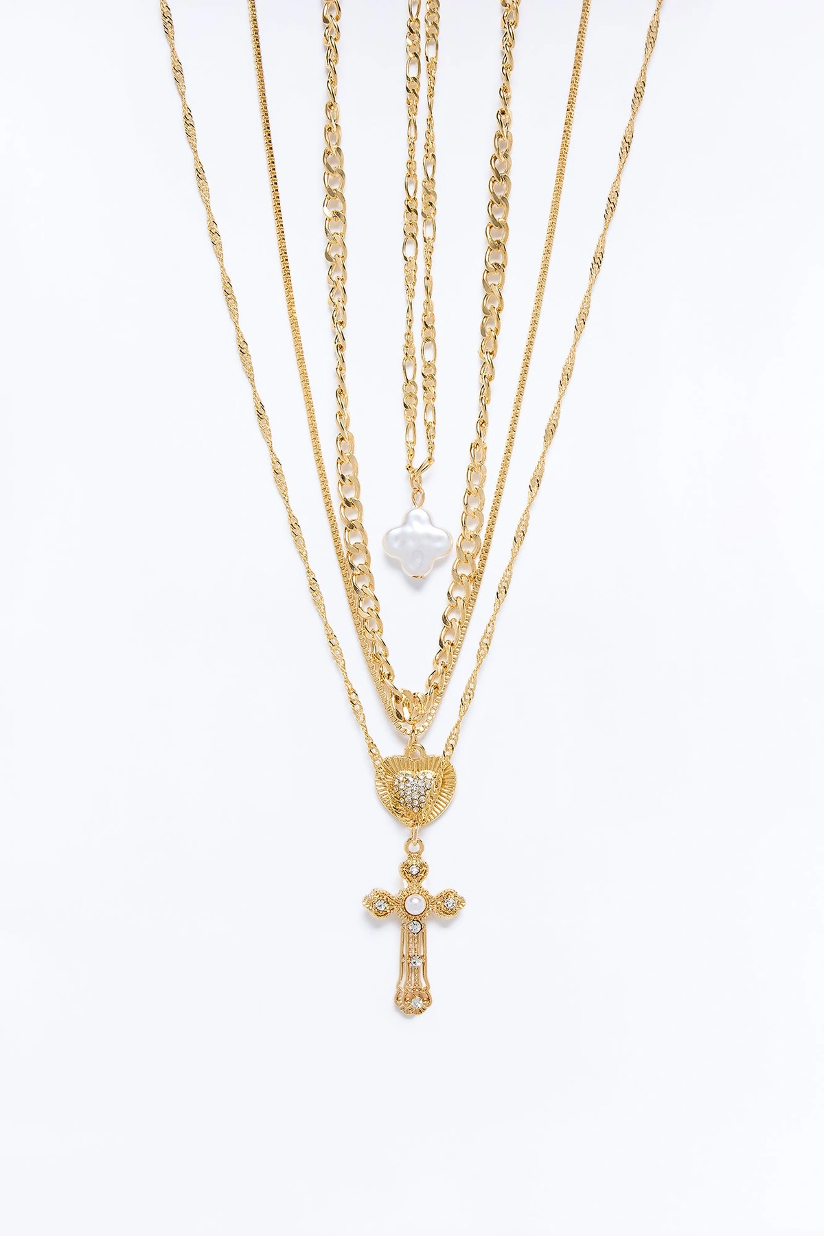 In Most Dreams Layered Necklace - Gold — Dourado