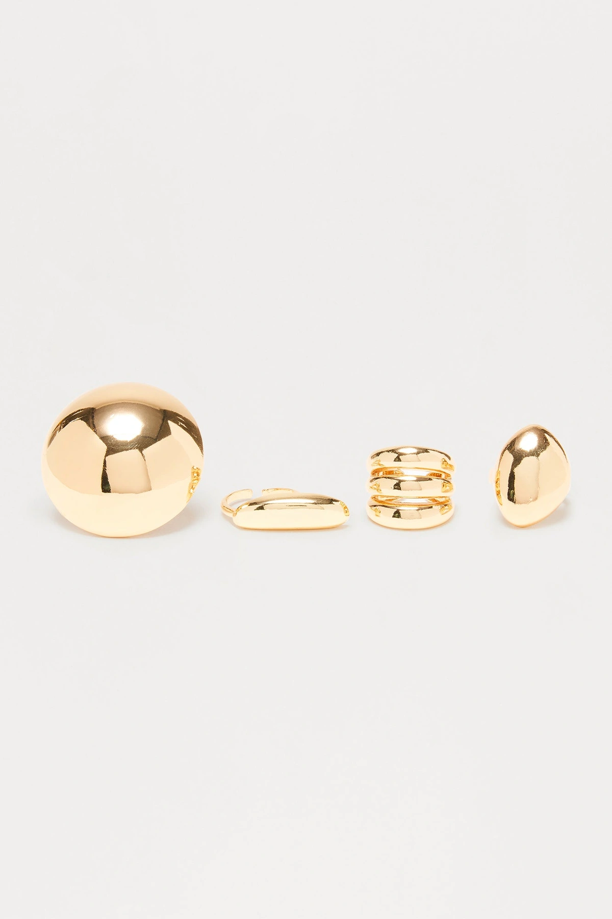 Aisla 4 Piece Ring Set - Gold — Dourado