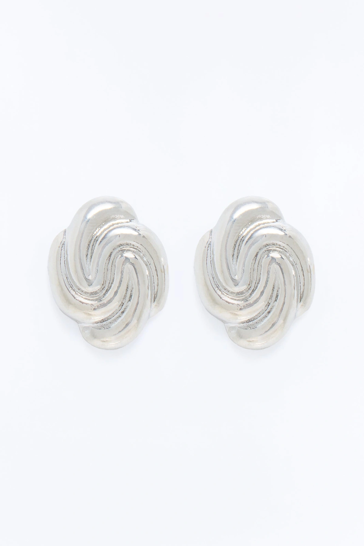 Looking My Way Stud Earrings - Silver — Prateado
