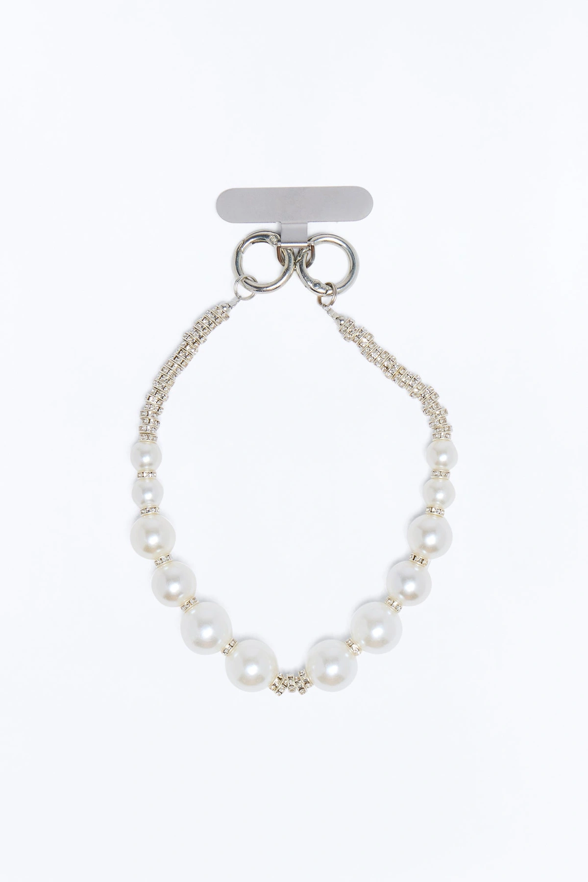 She's A Treasure Pearl Phone Wristlet - Silver/Combo — Prateado/combinação