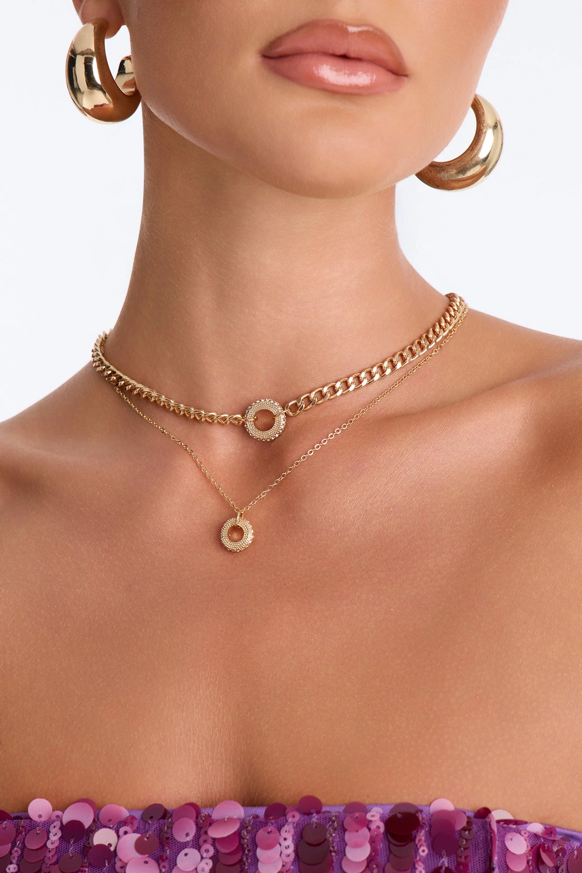 Speak The Truth Layered Necklace - Gold — Dourado