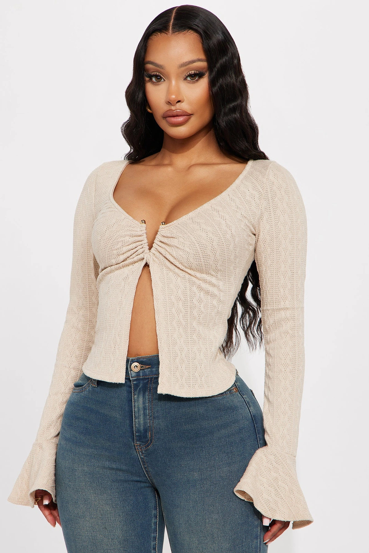 Mia Long Sleeve Top - Ivory — Marfim