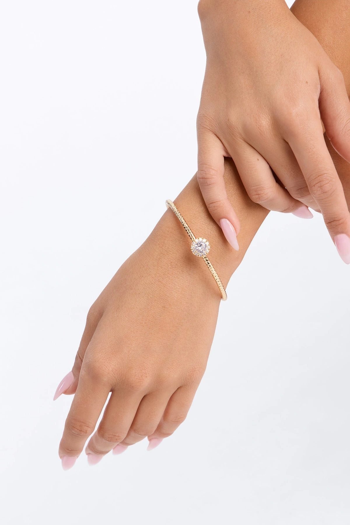 Cubic Zirconia Everlasting Glow Bracelet - Gold — Dourado