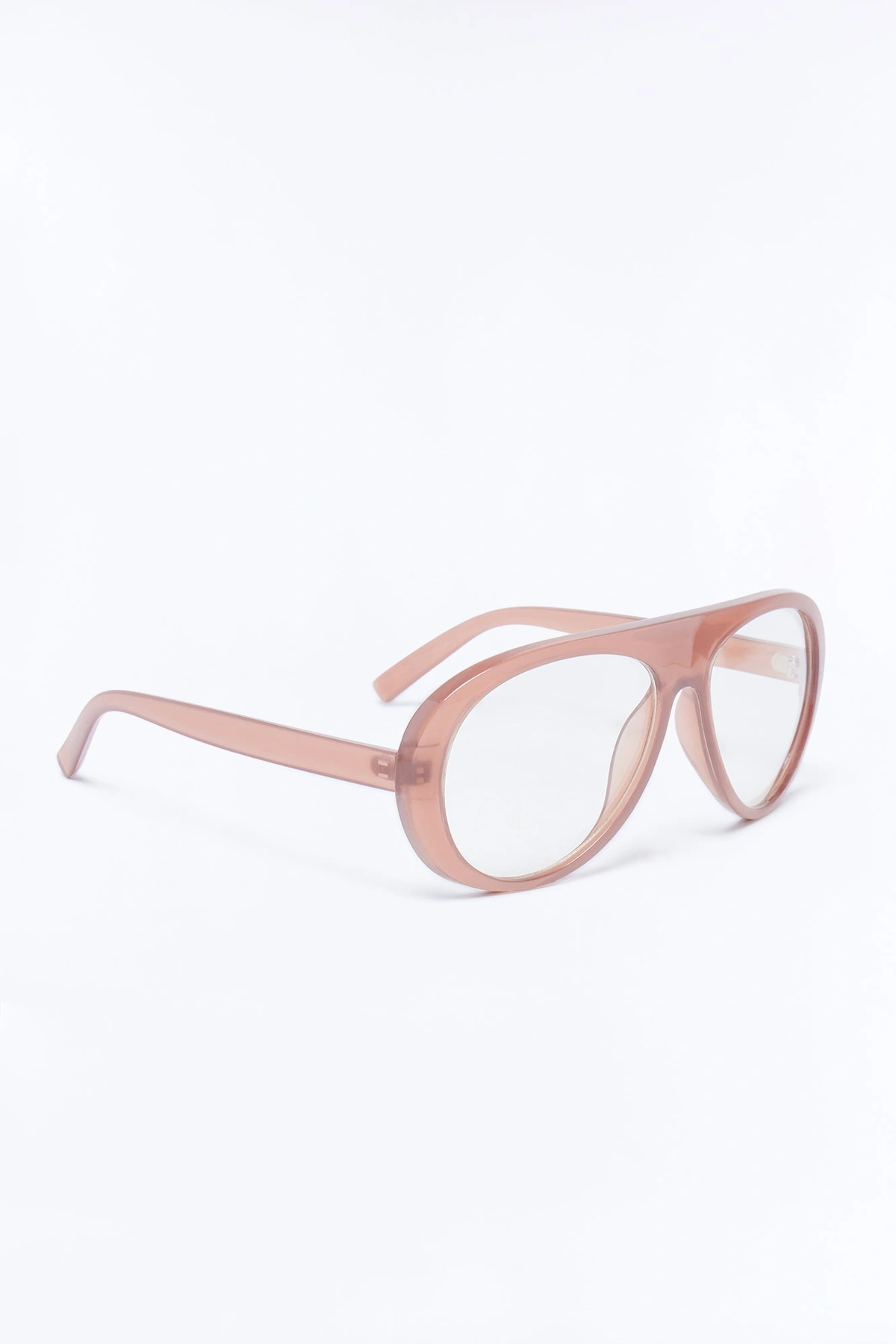 Rose View Glasses - Clear/Nude — Clear/Nude