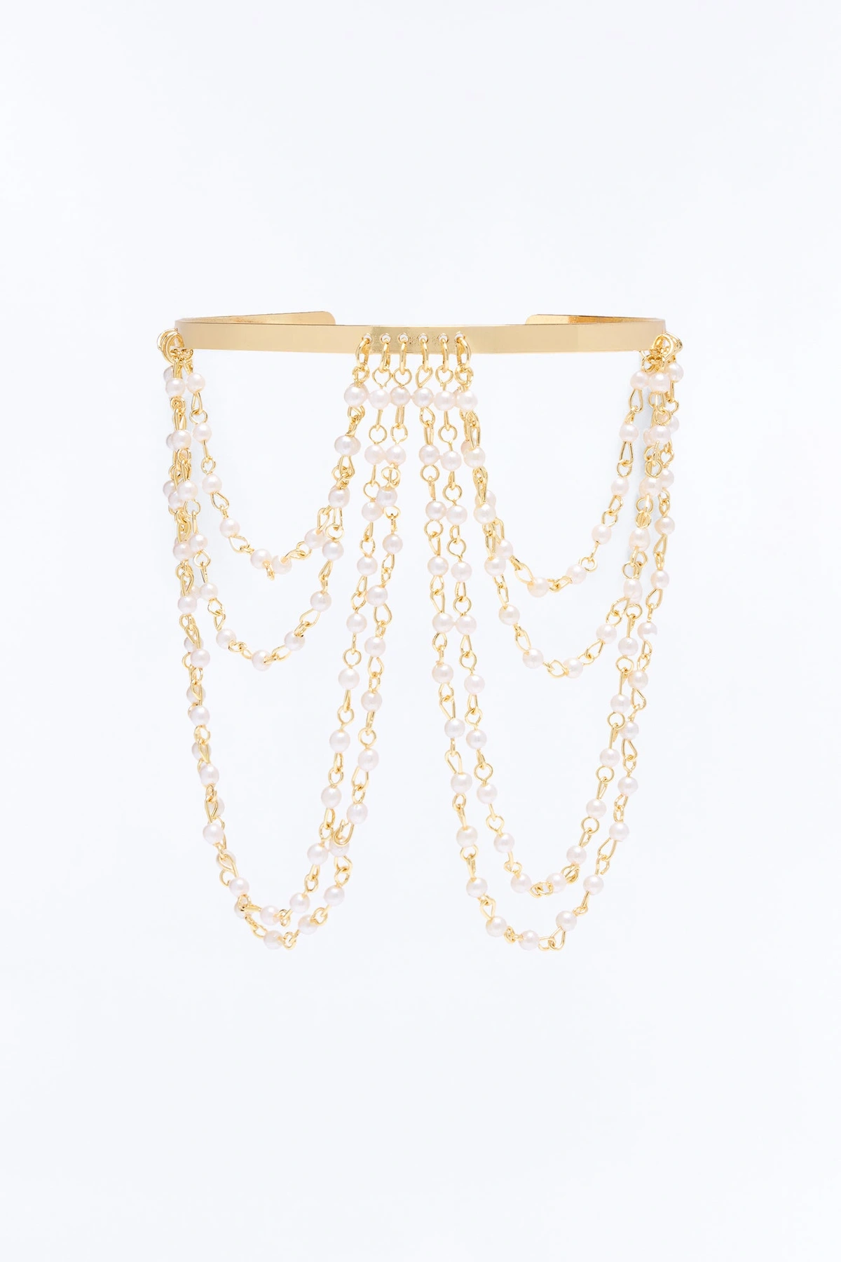 Pearly Pearl Arm Cuff - Gold — Dourado