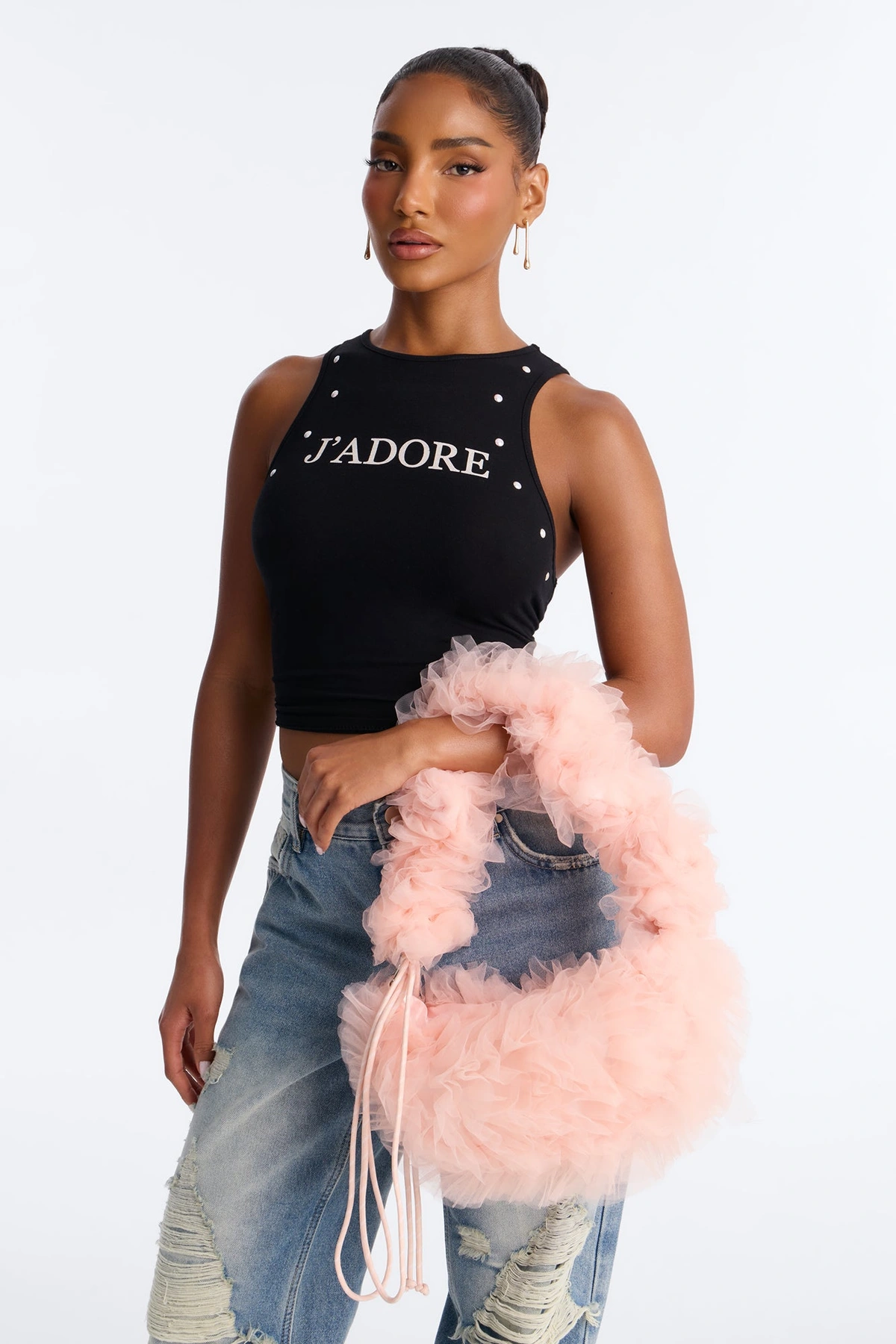 On Cloud Nine Ruffle Shoulder Handbag - Blush — Blush