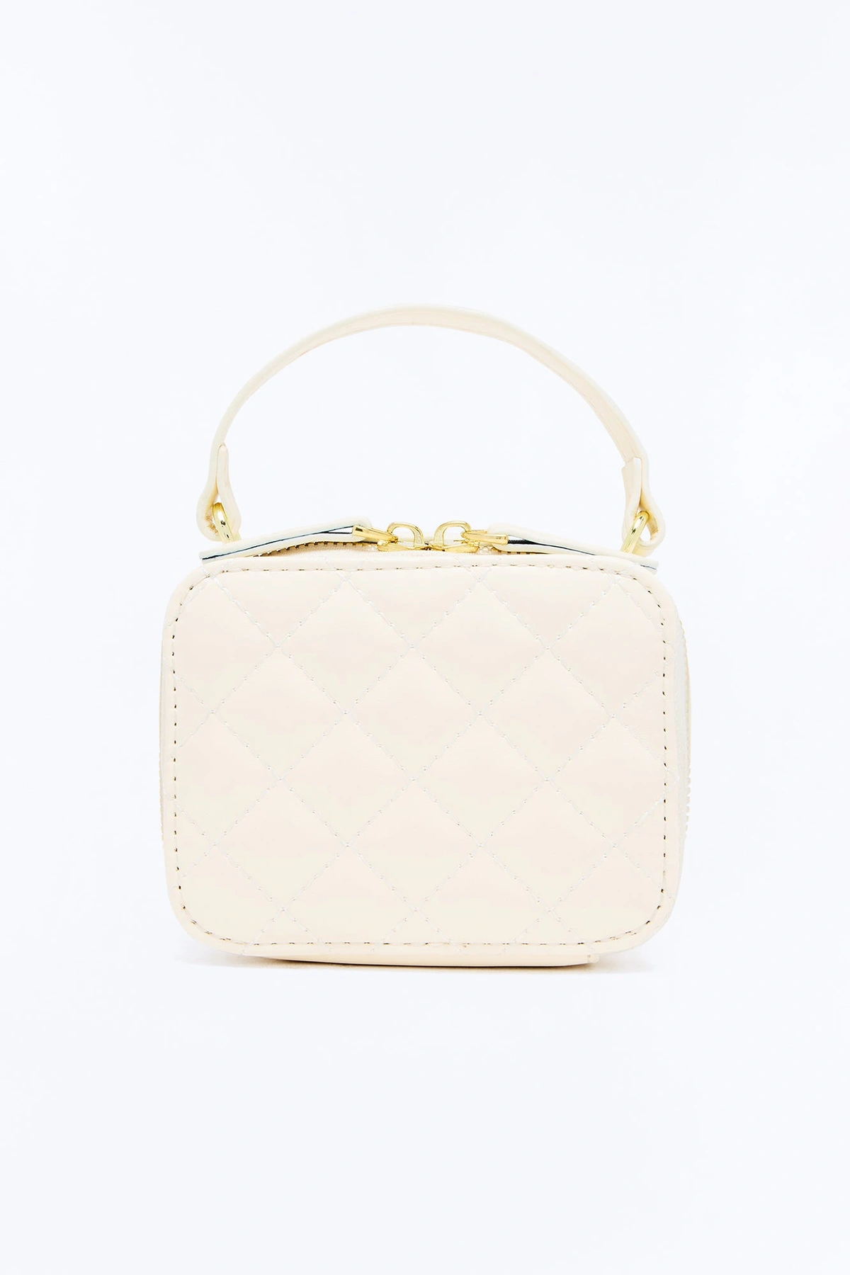 On The Go Mini Faux Leather Crossbody Handbag - Ivory — Marfim