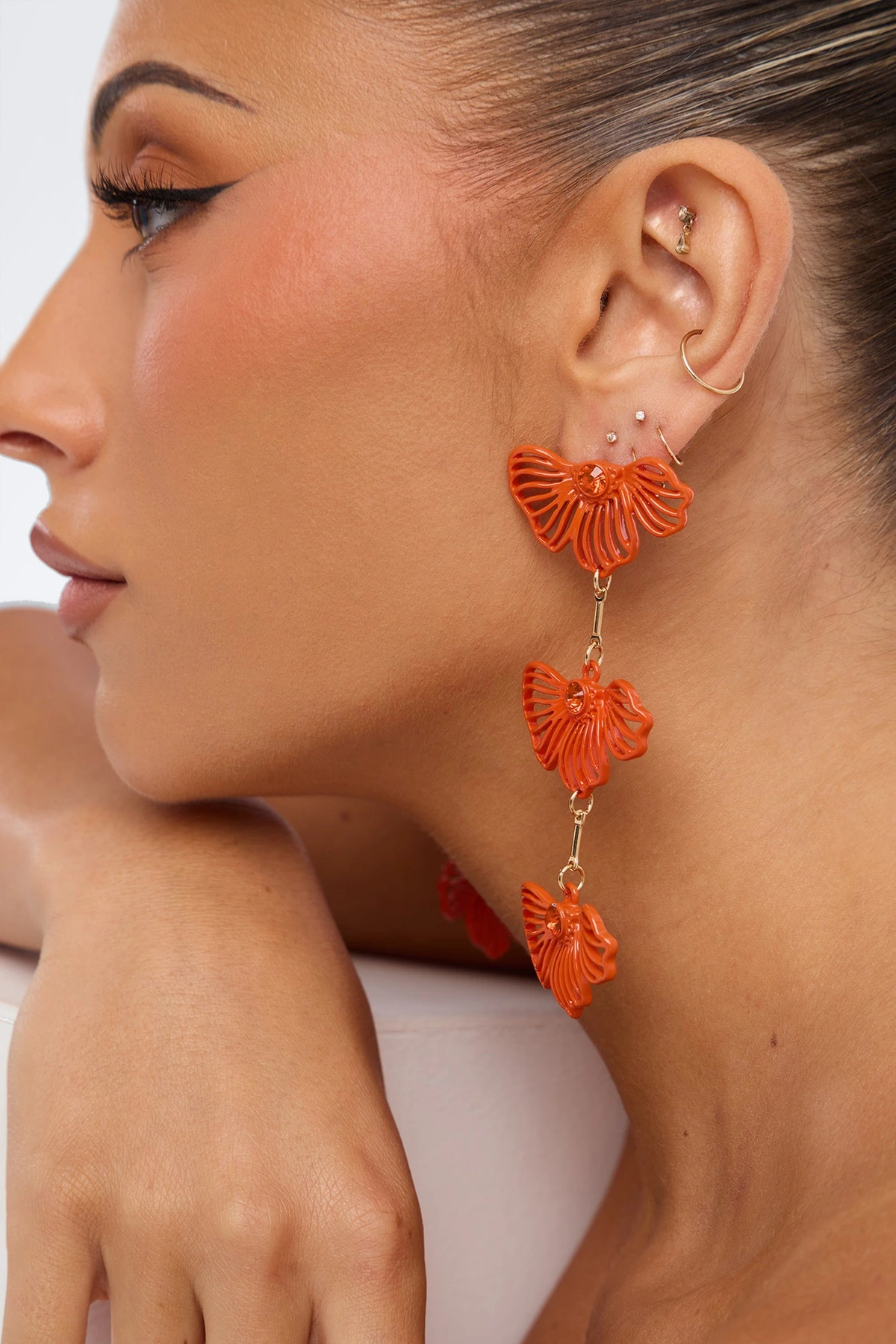 Garden Crush Earrings - Orange — Laranja