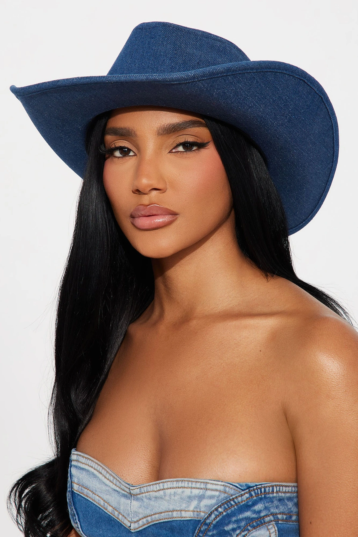 Rodeo Days Cowboy Hat - Dark Wash — Ganga de lavagem escura