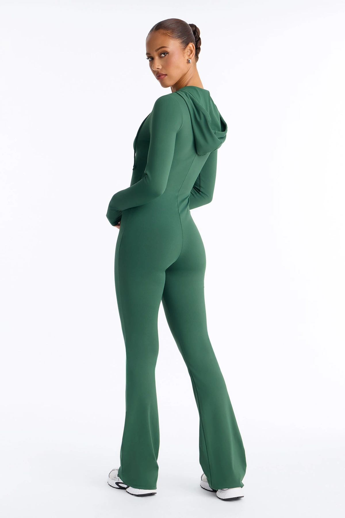 Luna Zip Up Jumpsuit - Hunter — Verde-escuro