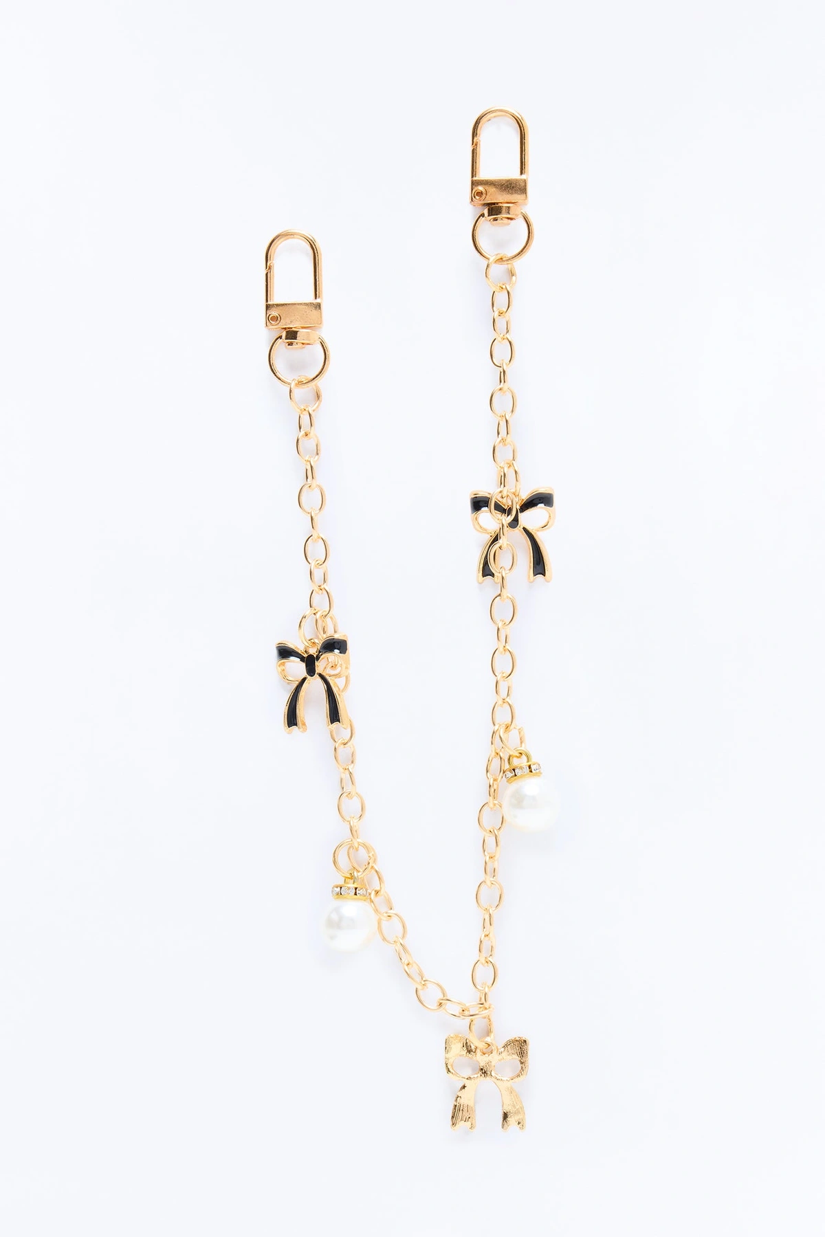 Bows And Diamonds Handbag Chain - Gold — Dourado