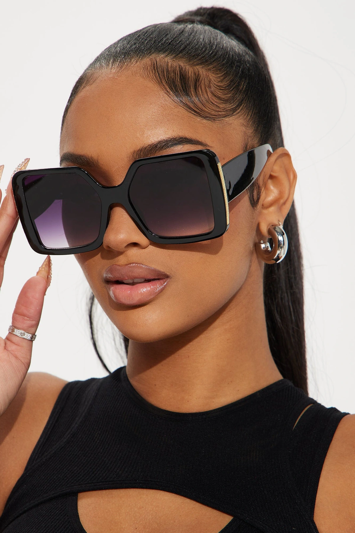 Never Letting Go Sunglasses - Black — Preto