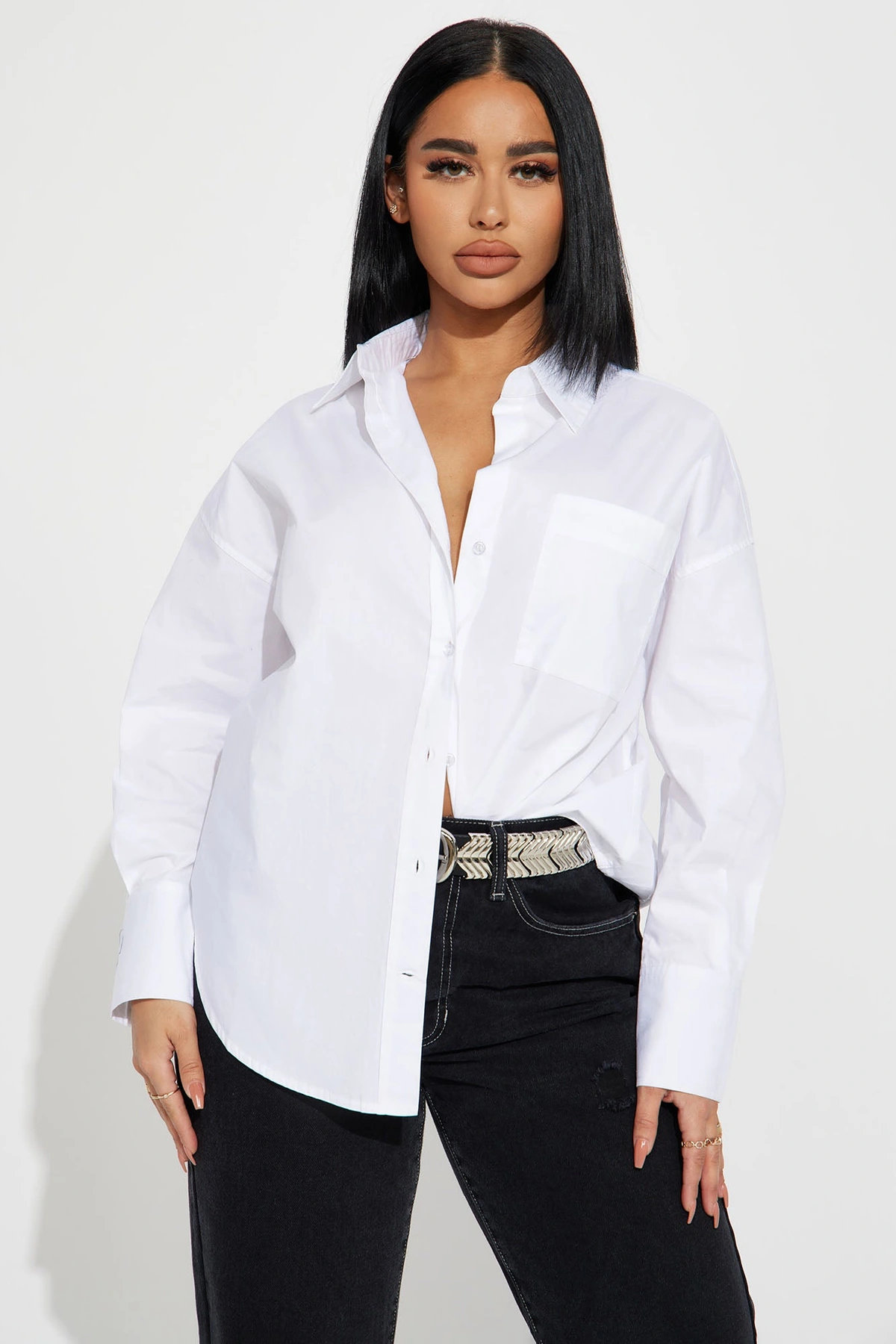 Closet Staple Poplin Shirt - White — Branco