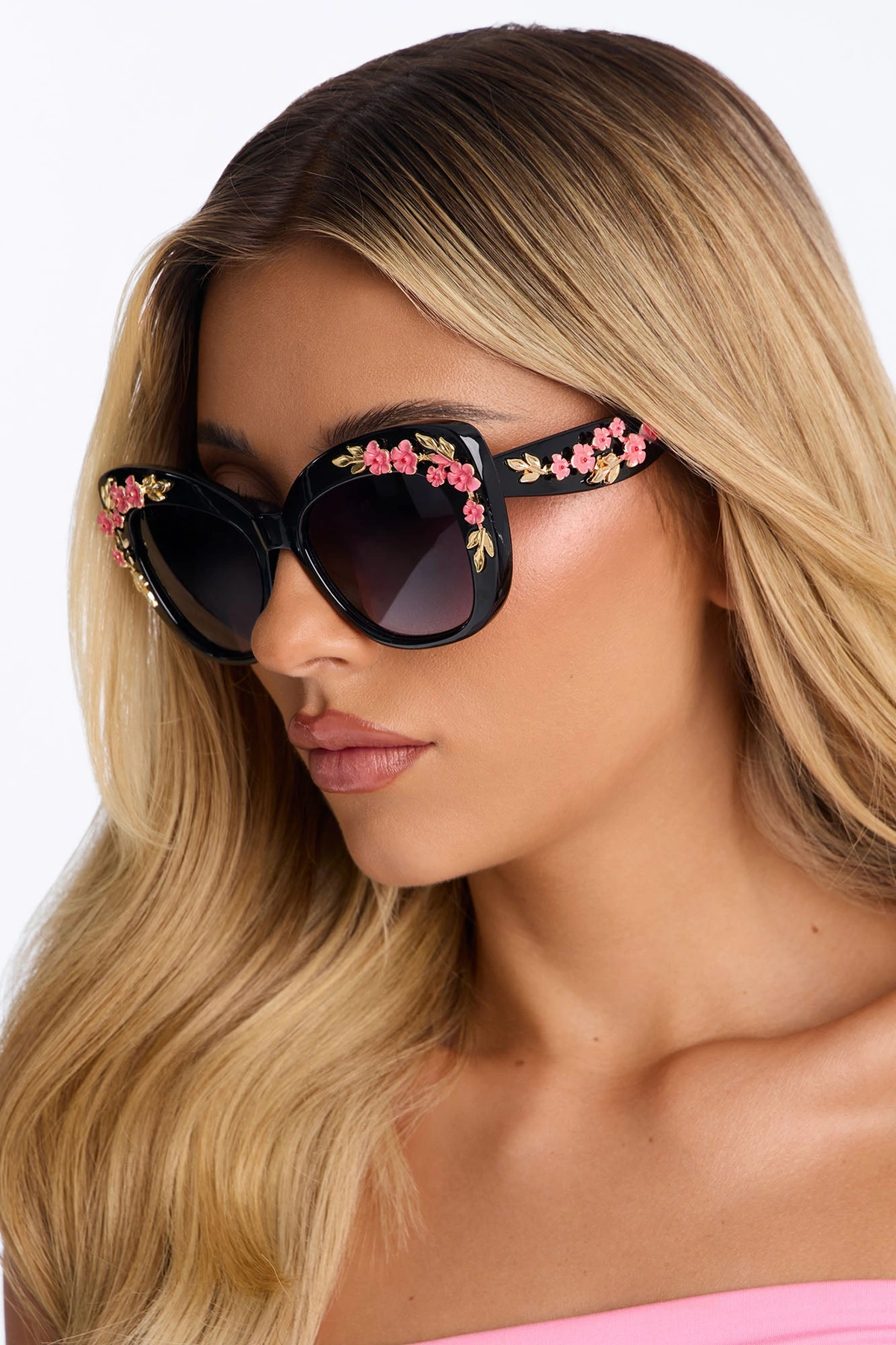 Garden Goddess Sunglasses - Black/combo — Preto/combinação