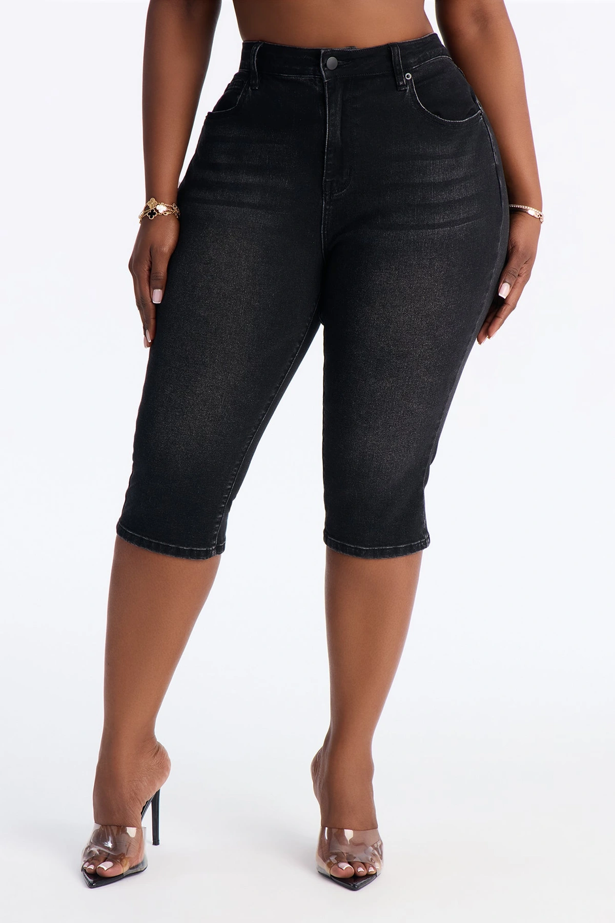 San Diego Skinny Capri Jeans - Black — Preto