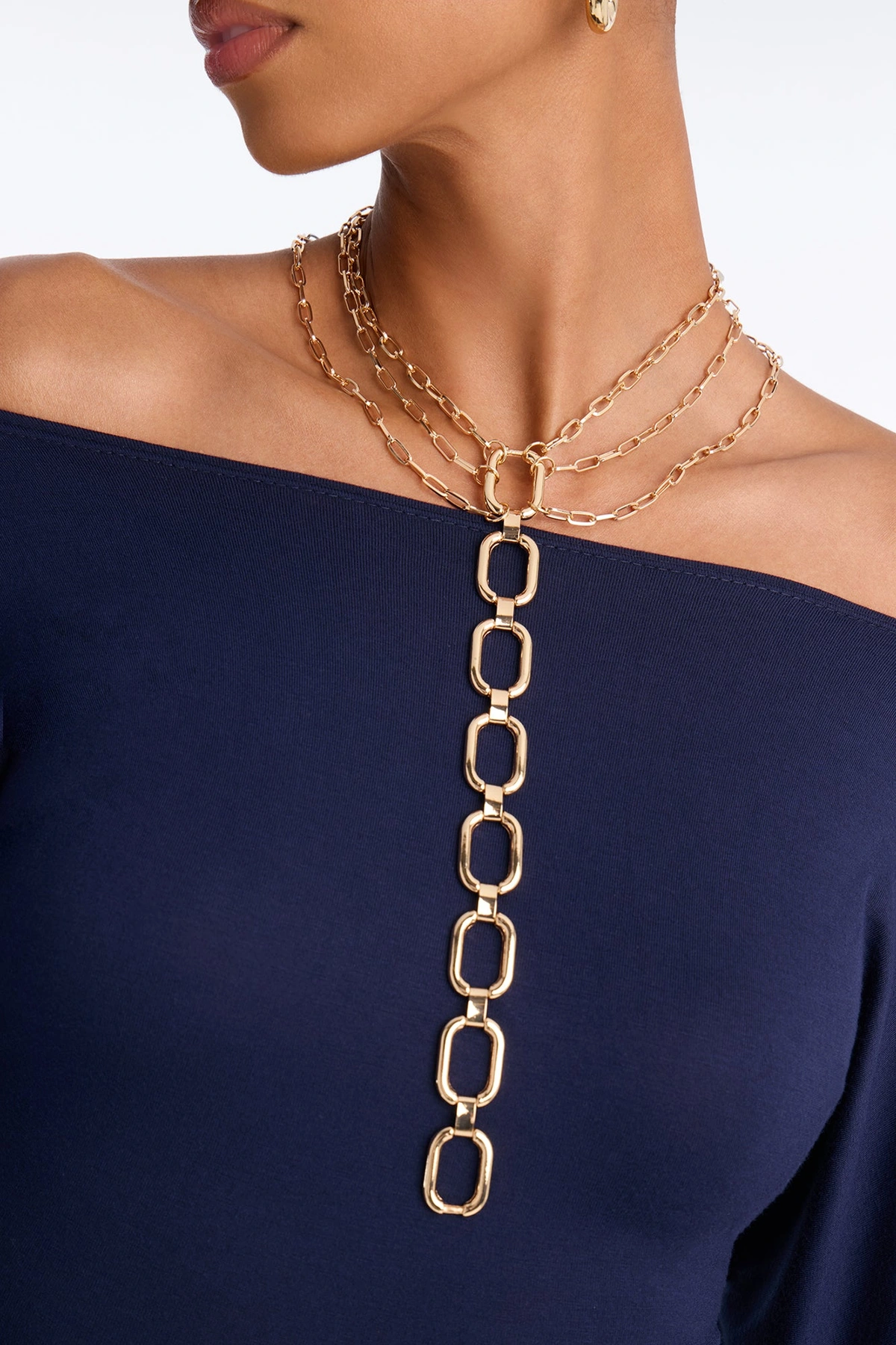Endless Moments Lariat Necklace - Gold — Dourado