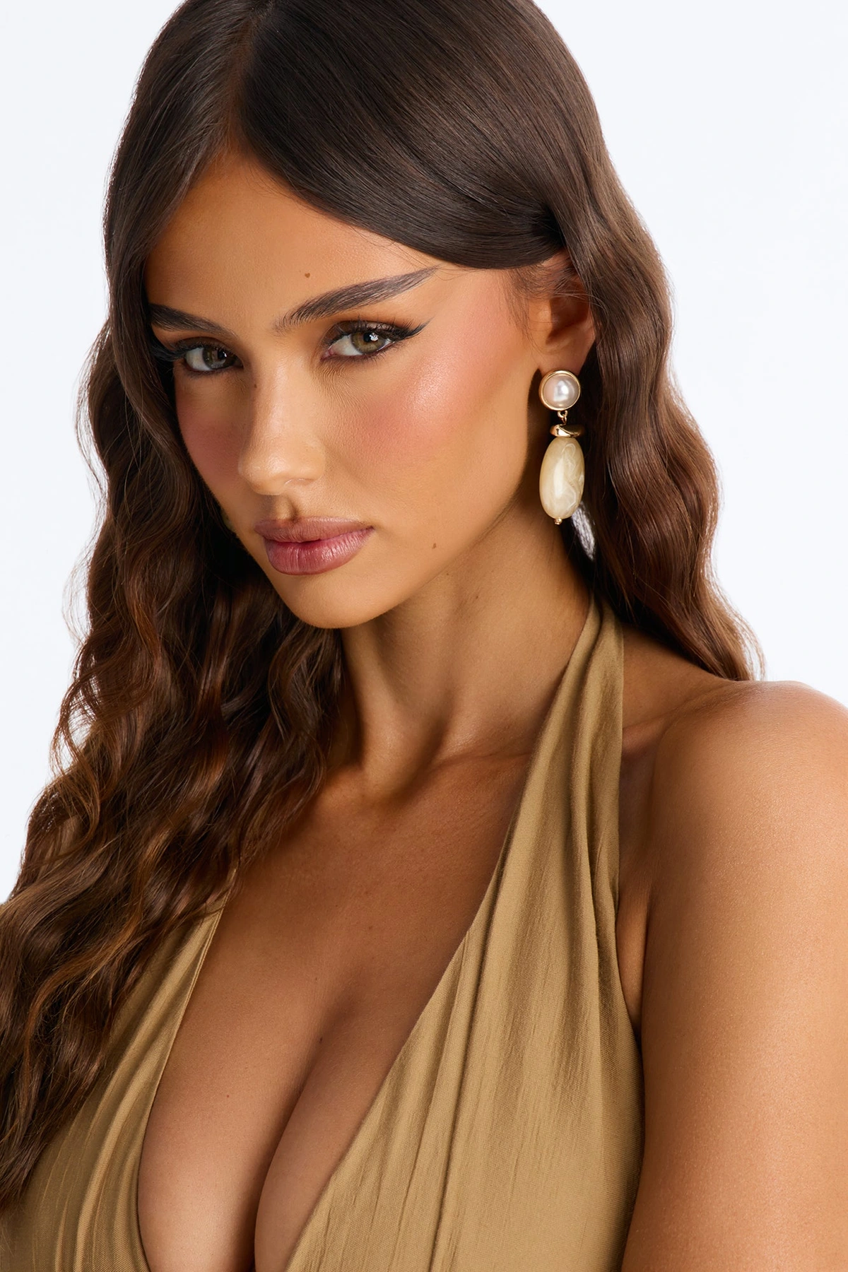 Opal Ray Drop Earrings - Brown/combo — Castanho/combinação