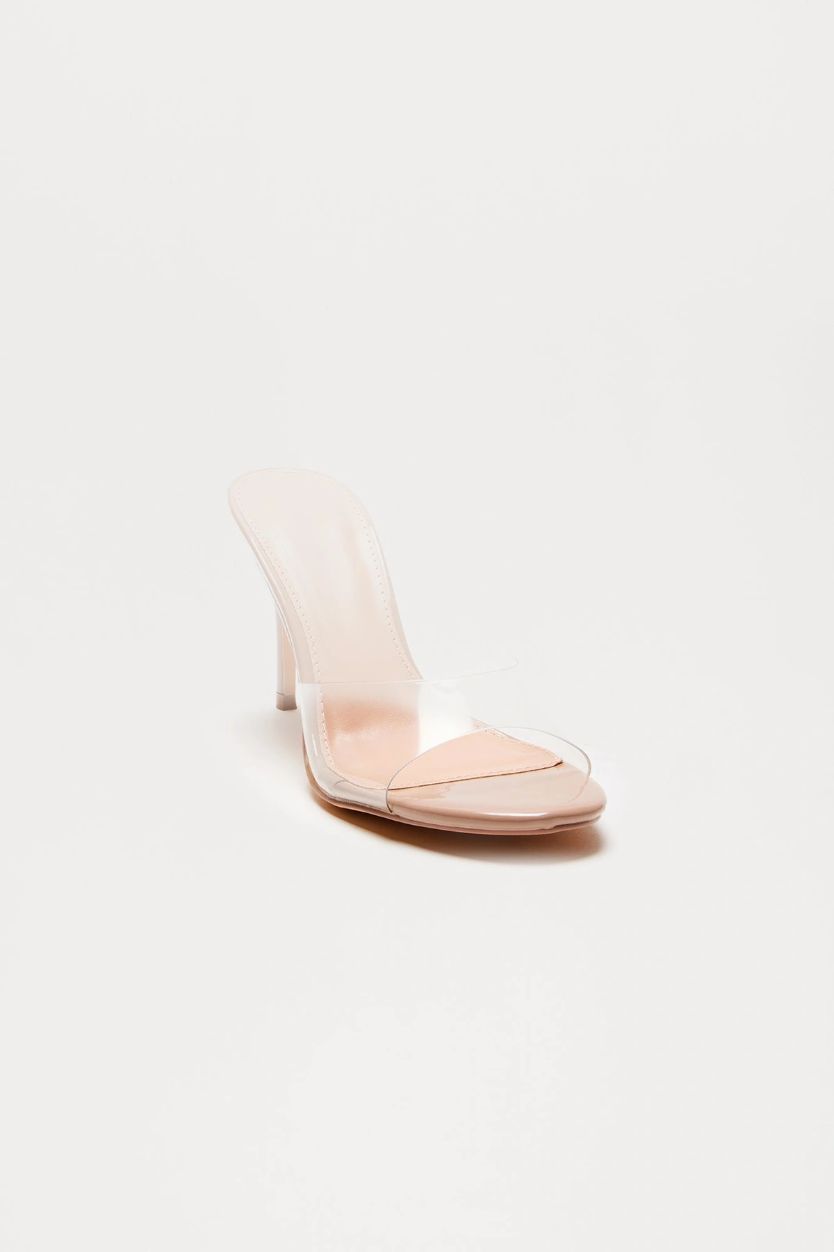 Shanley Faux Patent Stiletto Mules - Clear — Clear