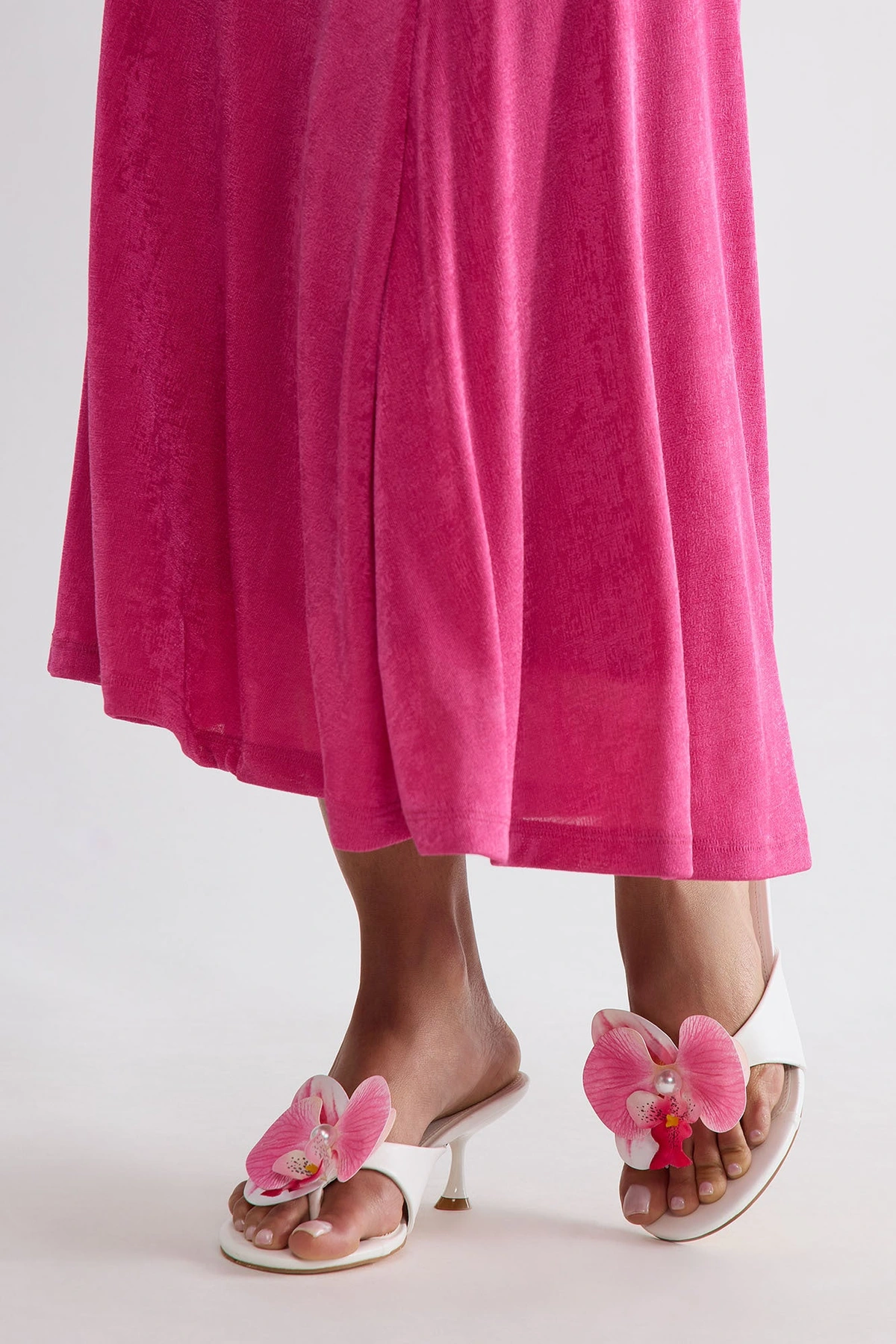 Orchid 2 Piece Shoe Clips - White/Pink — Branco/Rosa