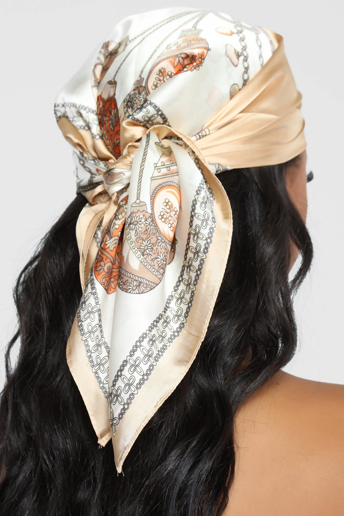 Hairs A Mess Head Scarf - Beige — Bege