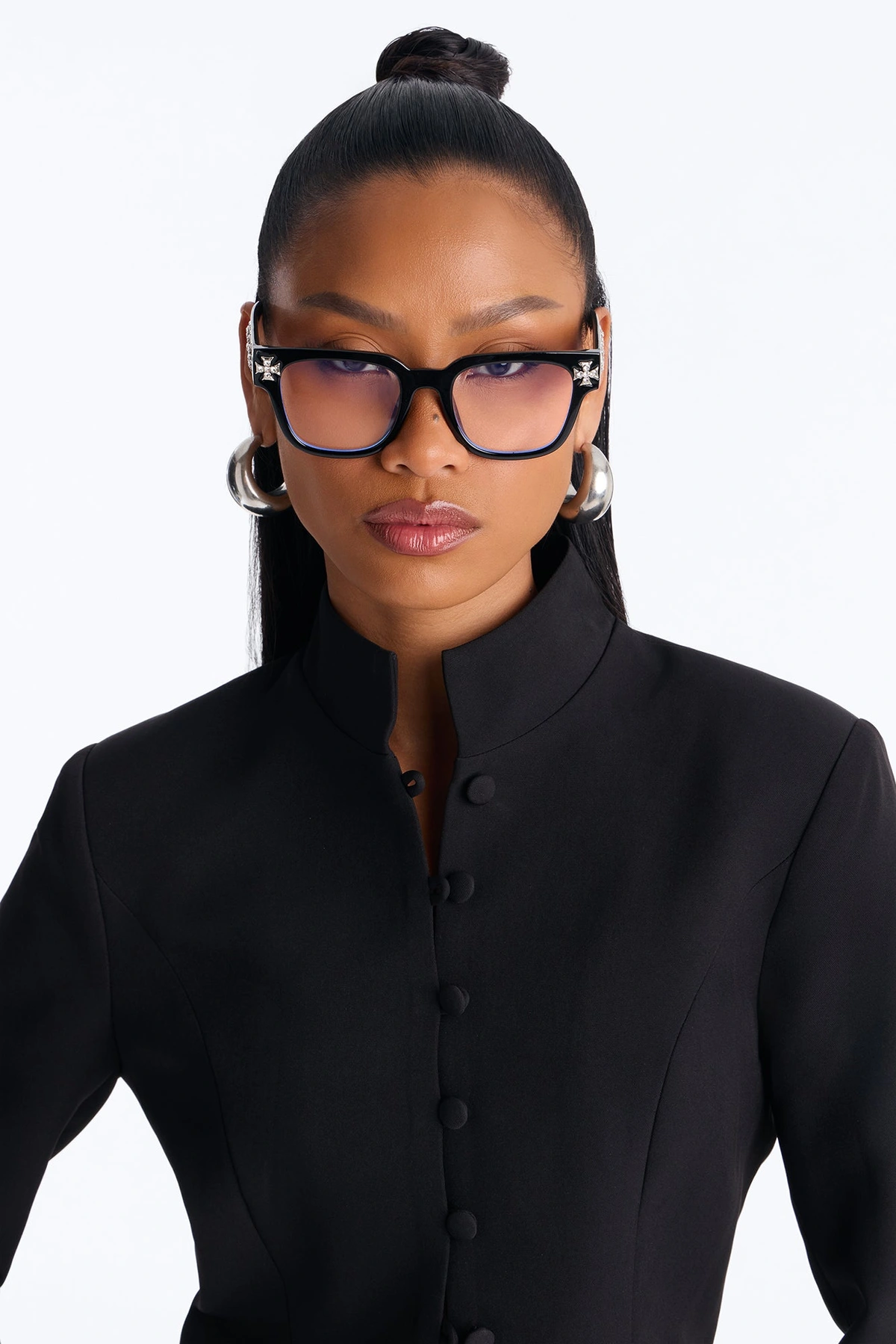 Faith And Success Blue Light Glasses - Black — Preto