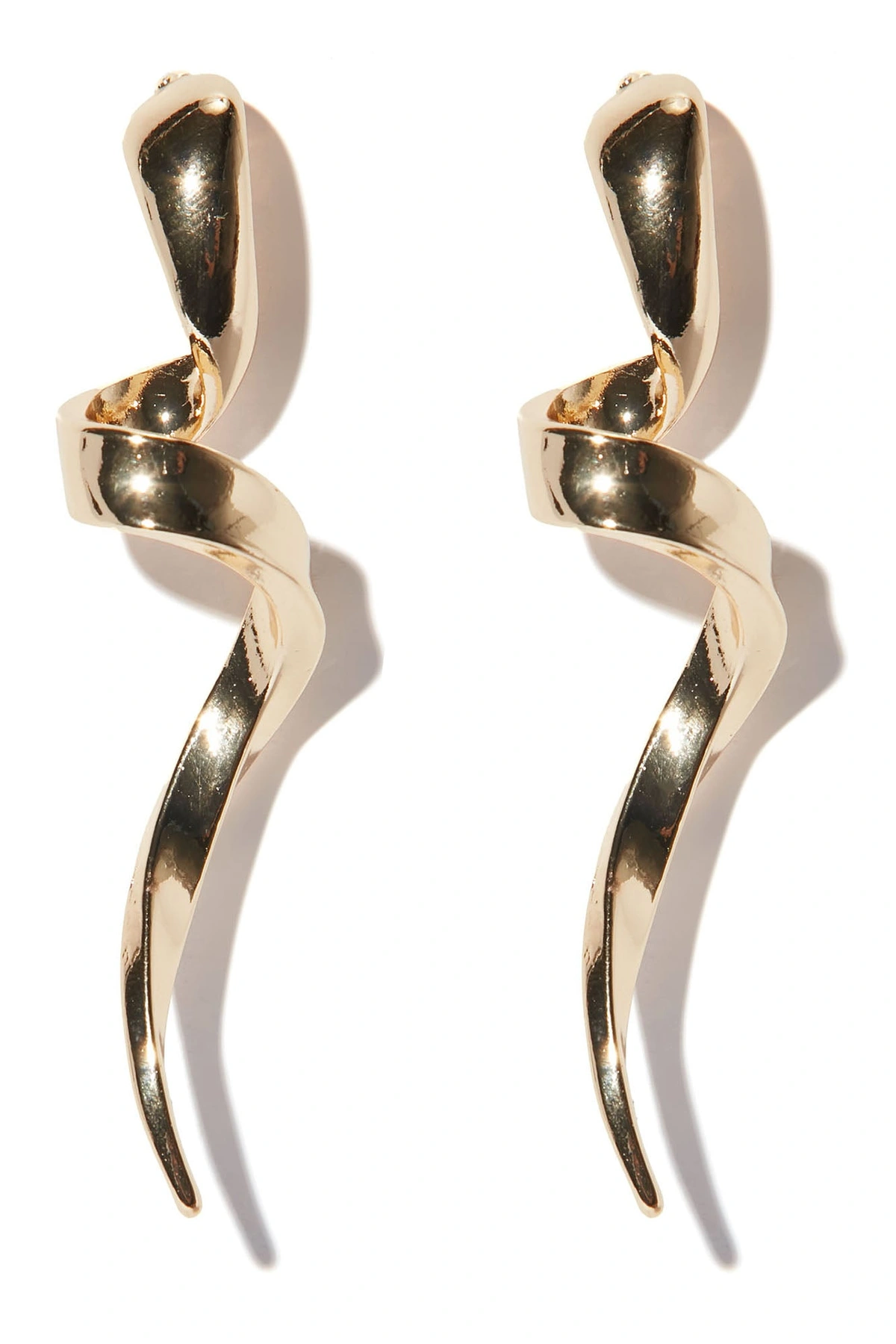 Serpent Twist Earrings - Gold — Dourado