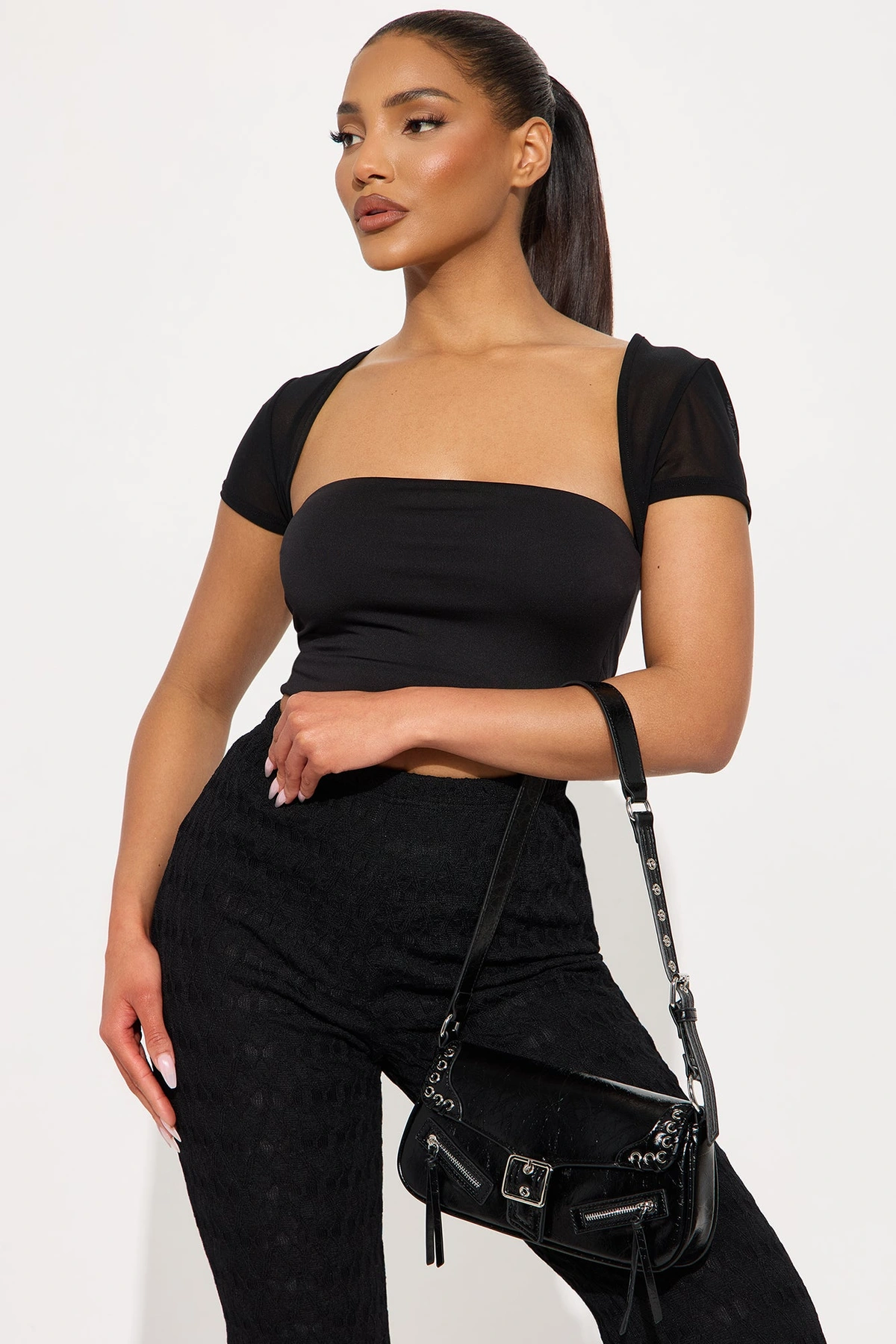 Night Out Shoulder Bag - Black — Preto