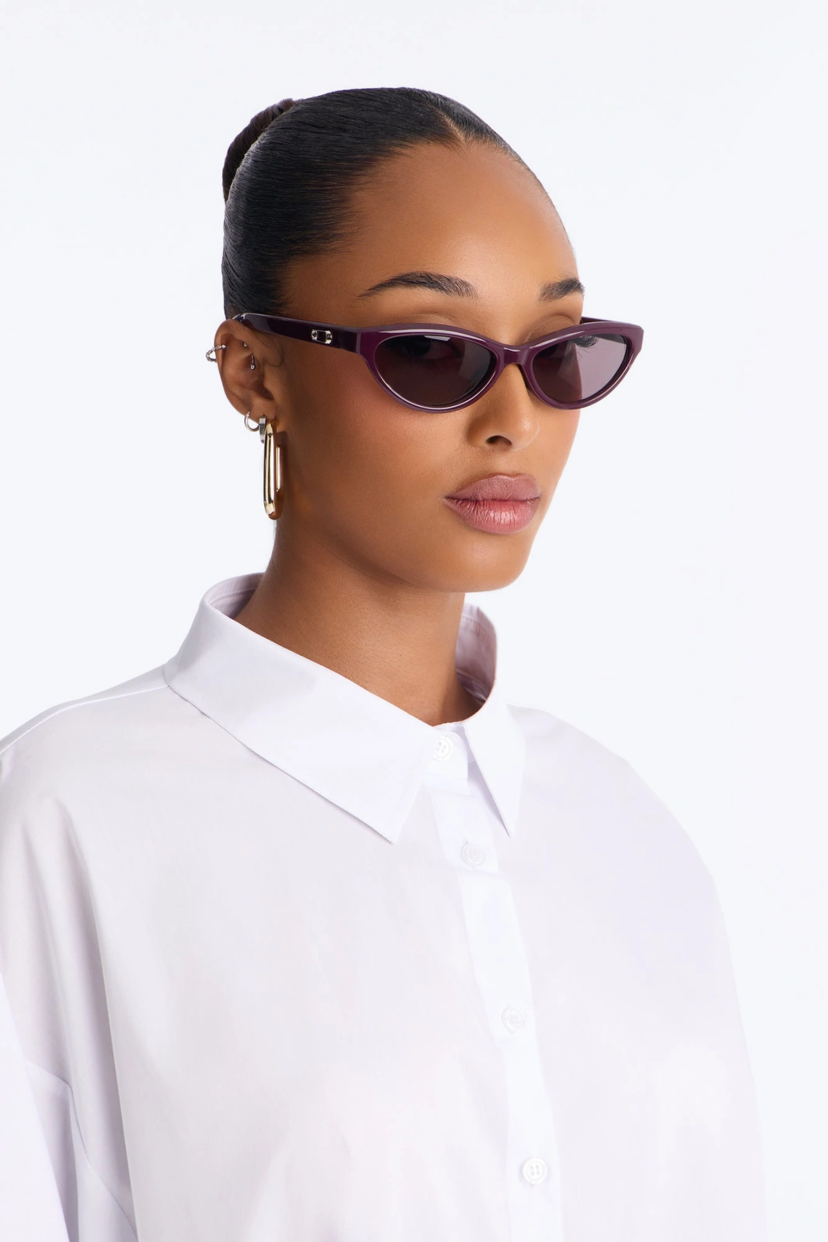 Small Talk Sunglasses - Burgundy — Bordô