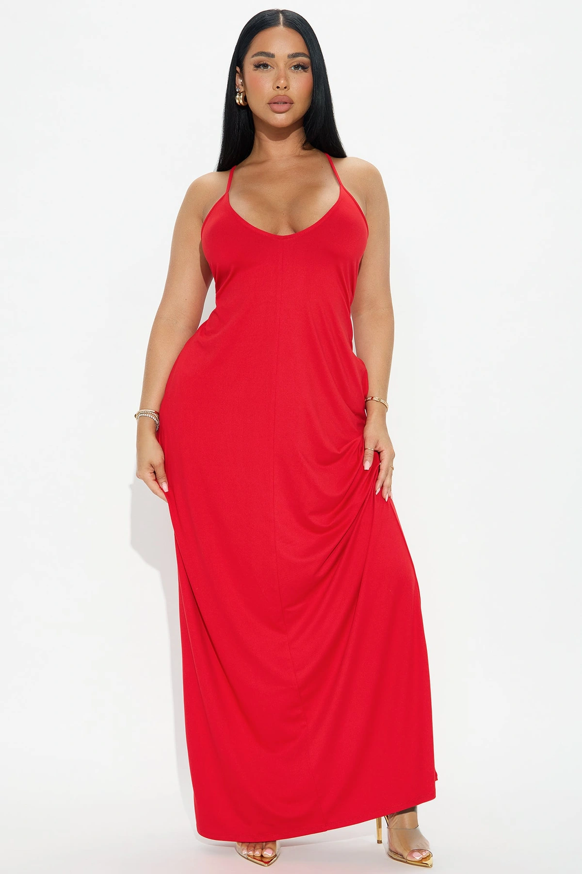 Simple Saturday Maxi Dress - Red — Vermelho