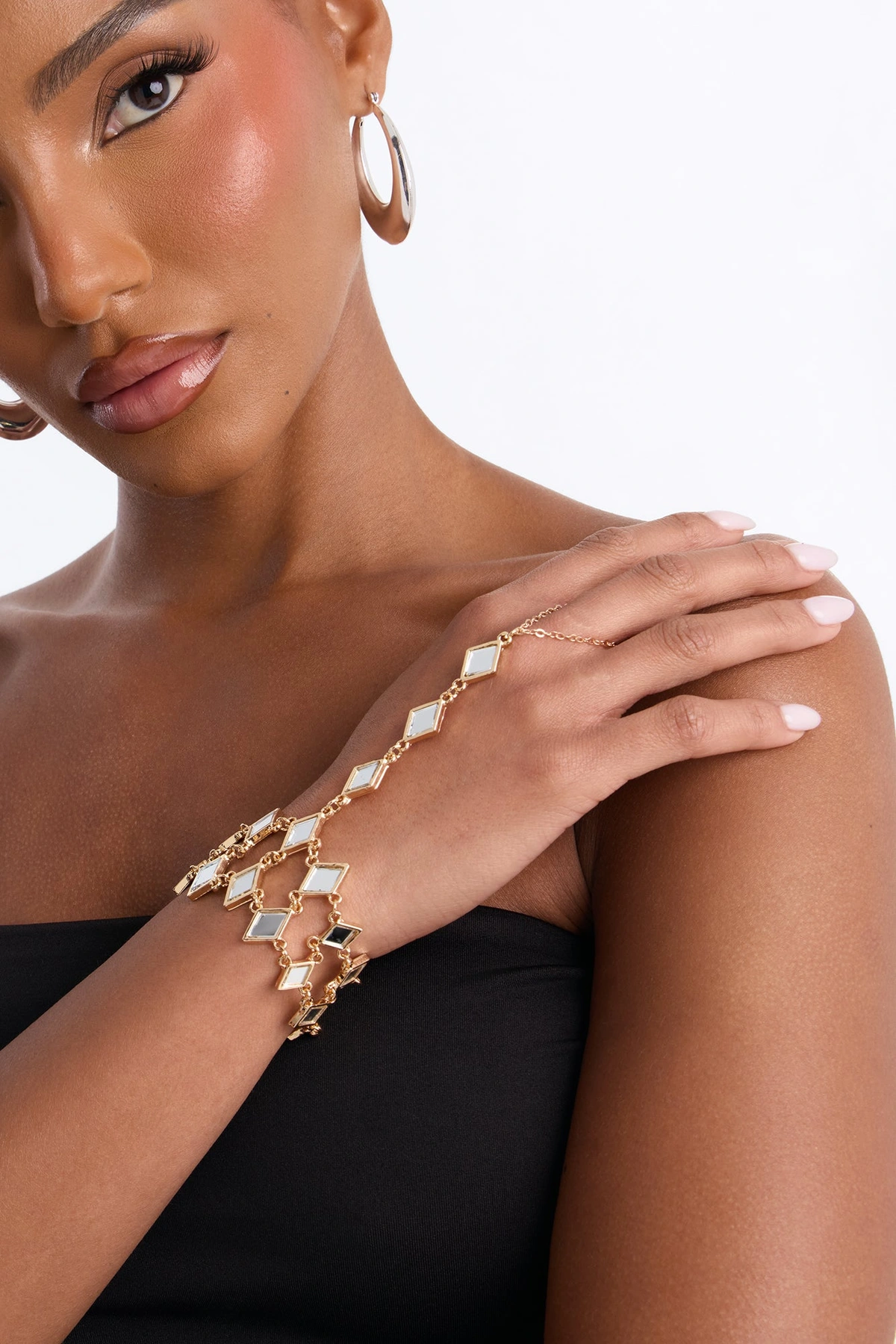 Queen Of Diamonds Hand Chain - Gold/combo — Dourado/combinação