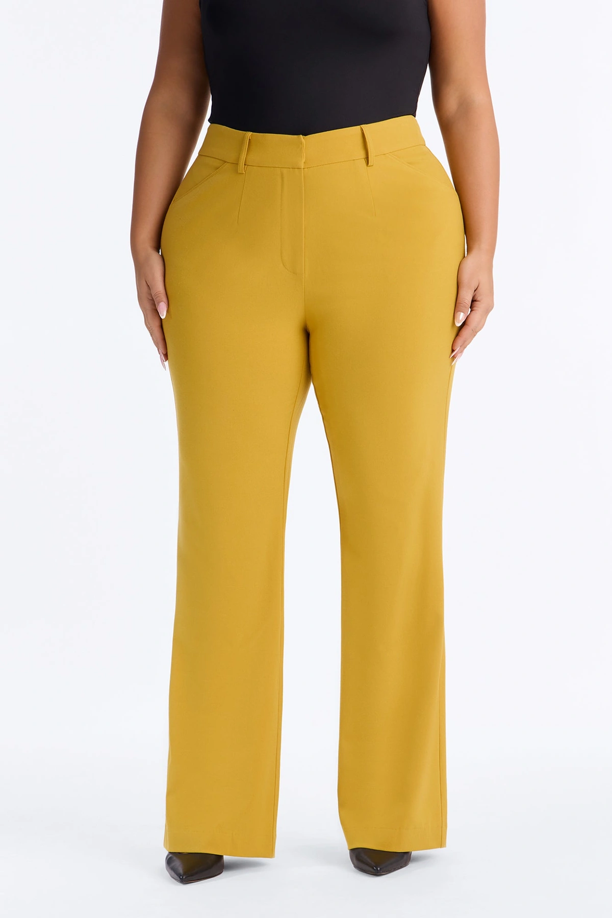 Tasha Dressy High Rise Pants - Mustard — Mostarda