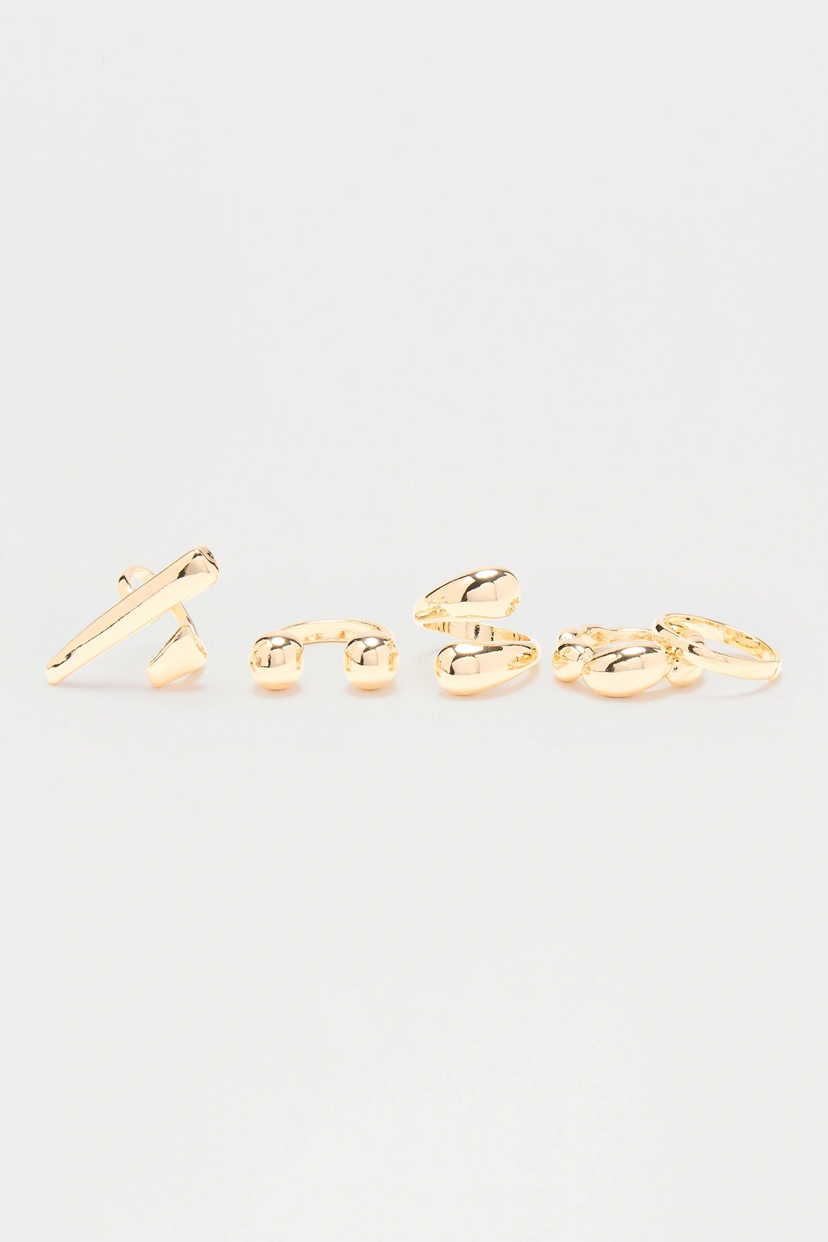 VIP Pass 5 Piece Multi Ring Set - Gold — Dourado